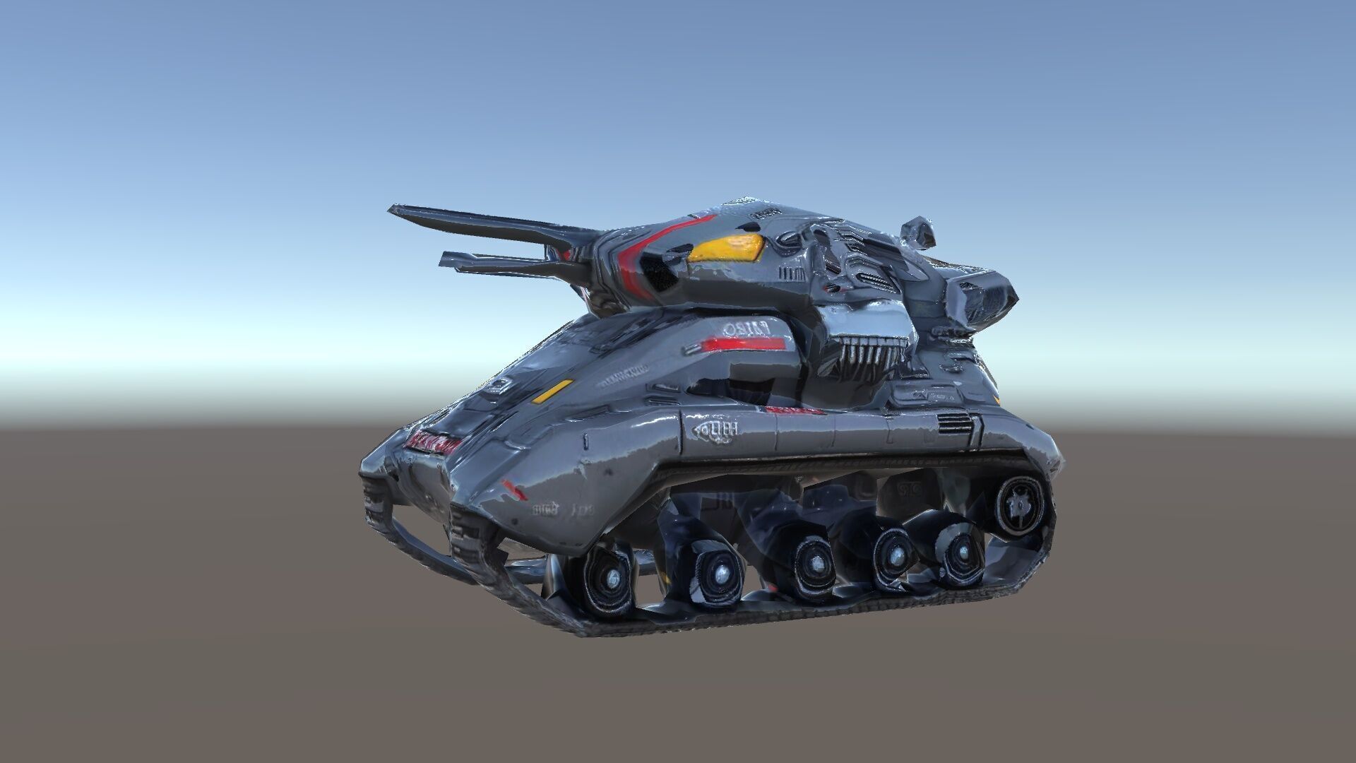 Futuristic Tank Model Pack with HighDetail Design Low-poly 3D model_36