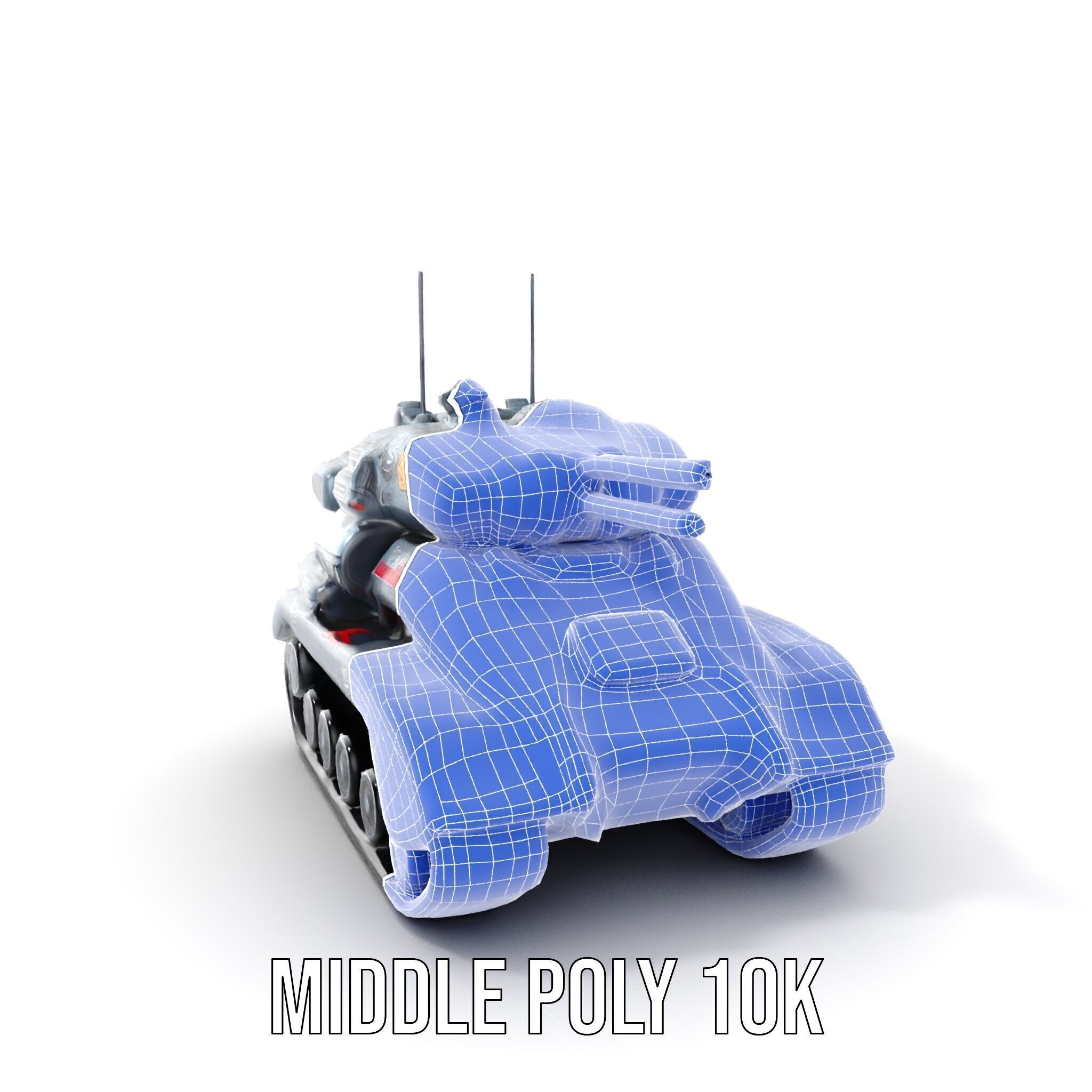 Futuristic Tank Model Pack with HighDetail Design Low-poly 3D model_13