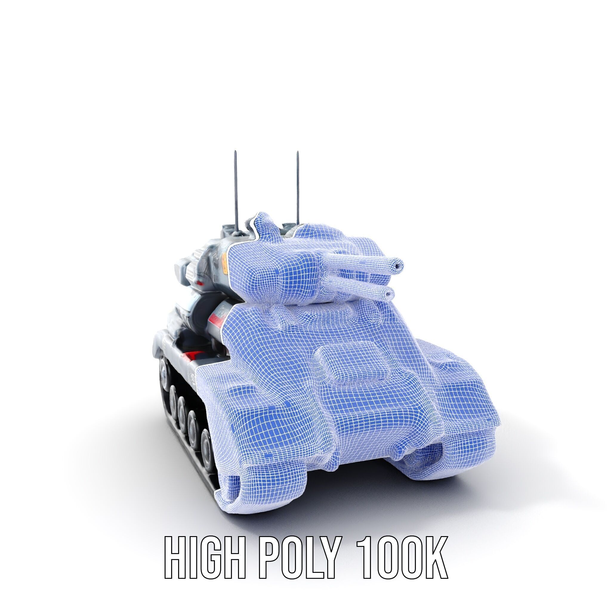 Futuristic Tank Model Pack with HighDetail Design Low-poly 3D model_5