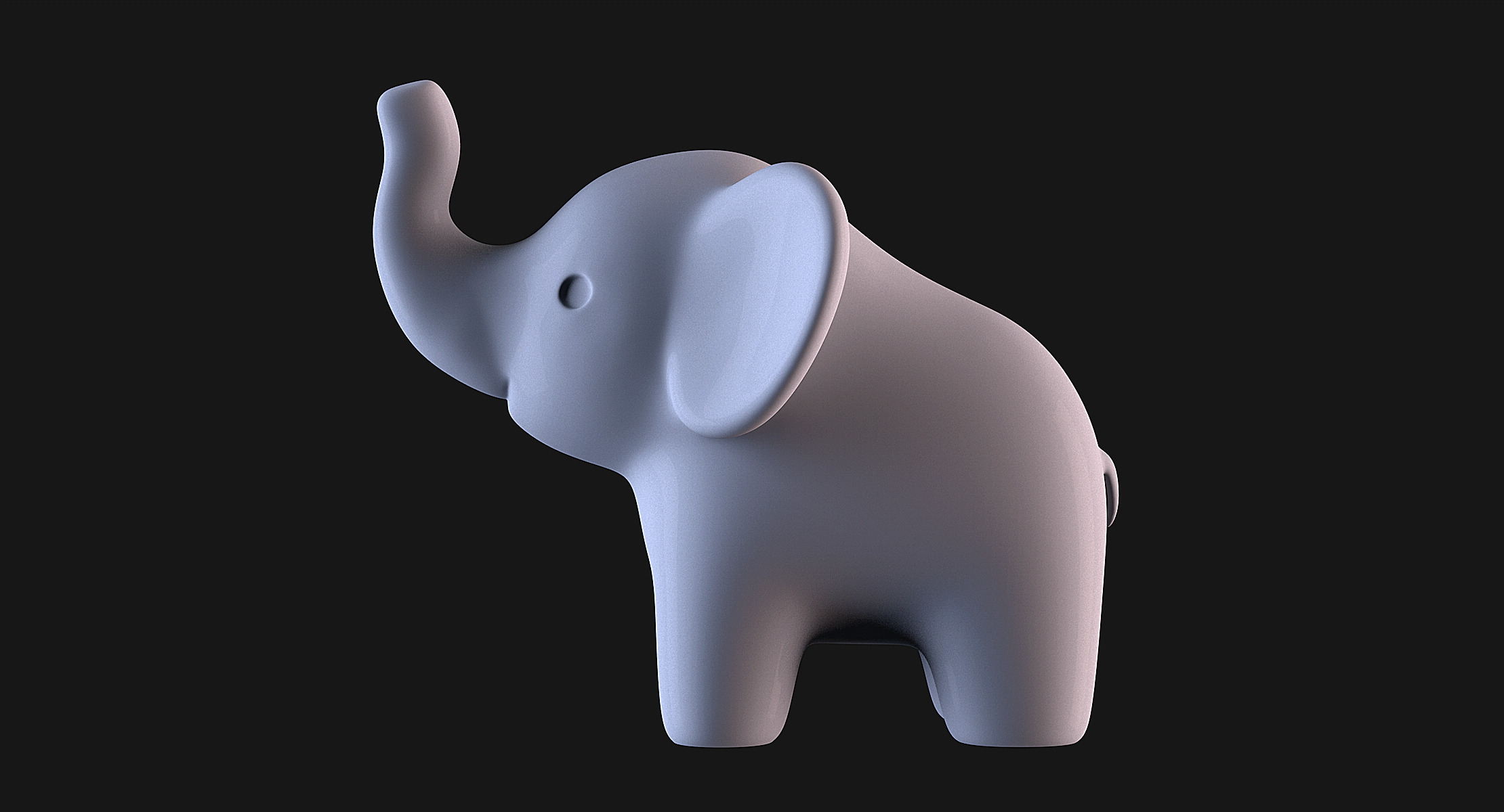 Elephant Baby 3D print model_1