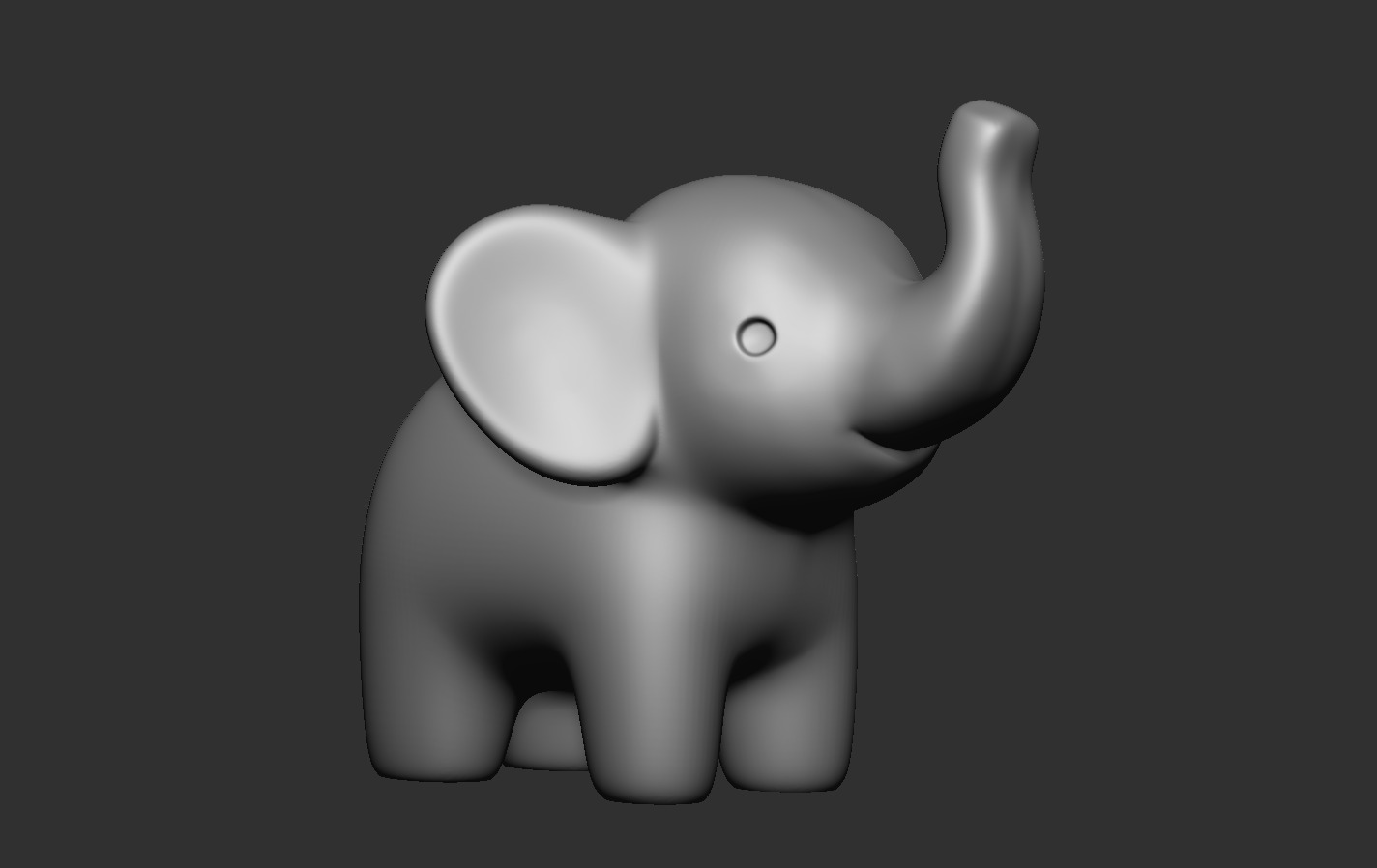 Elephant Baby 3D print model_12