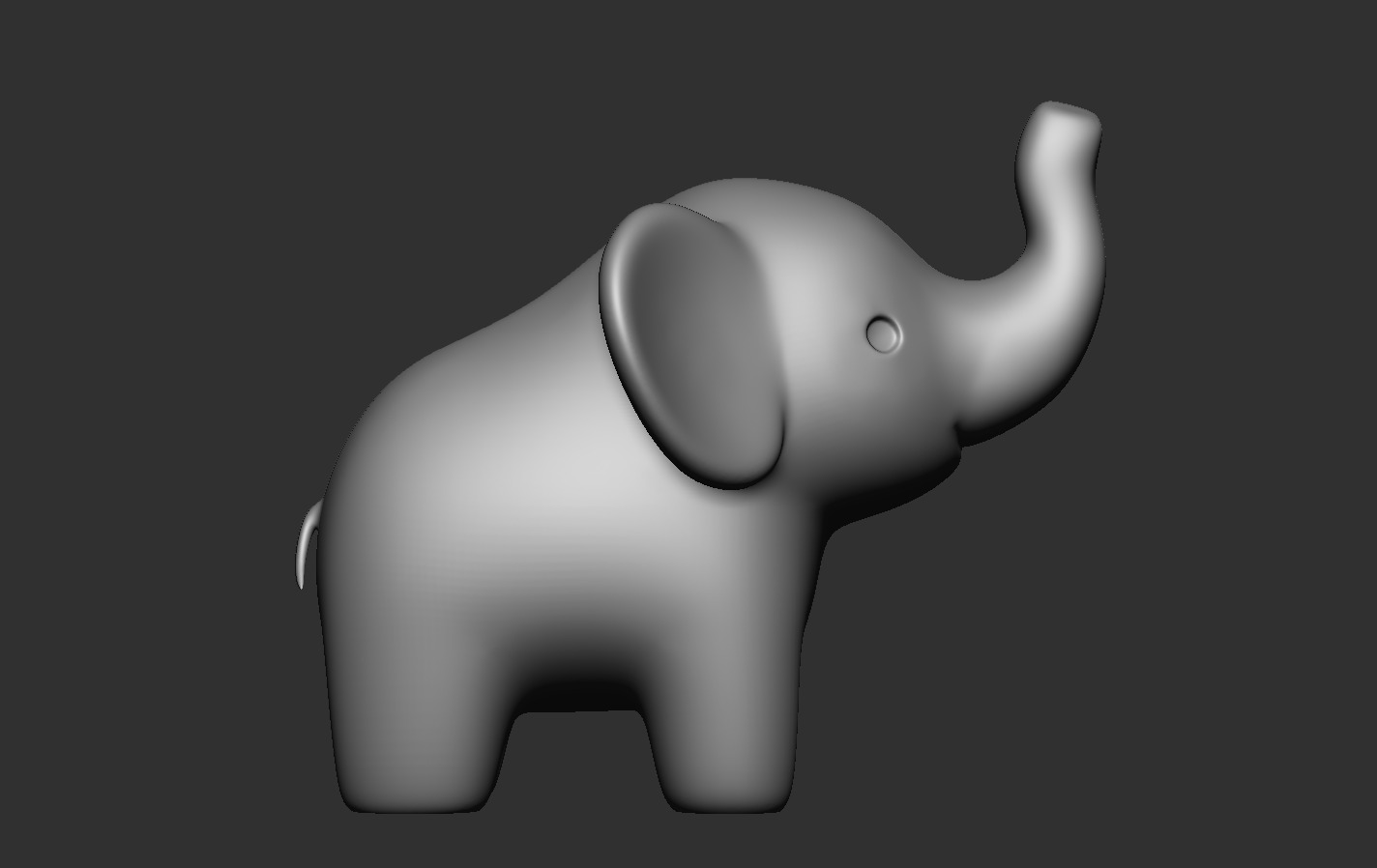 Elephant Baby 3D print model_13