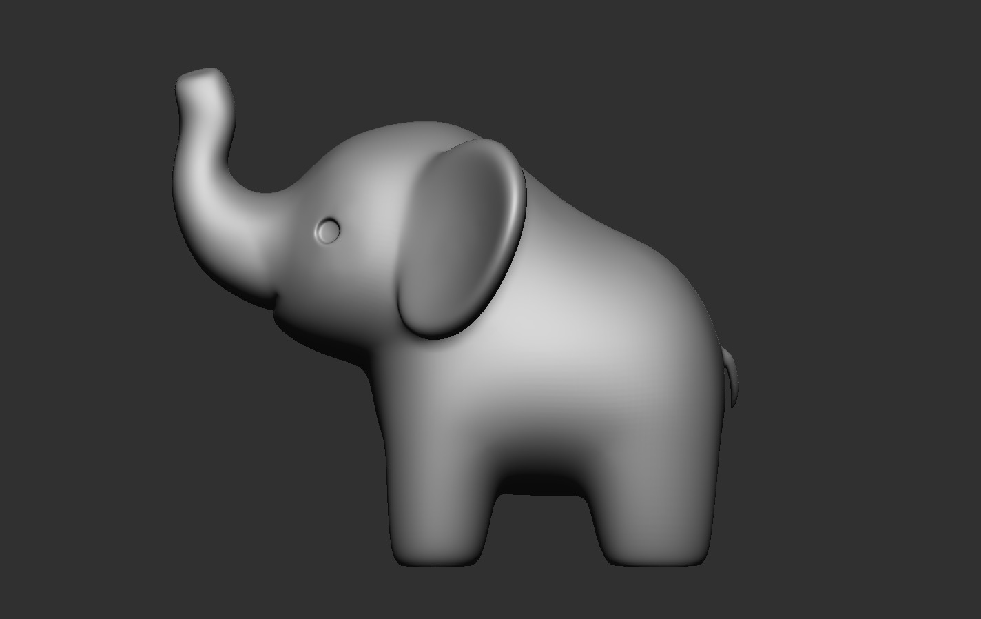 Elephant Baby 3D print model_9