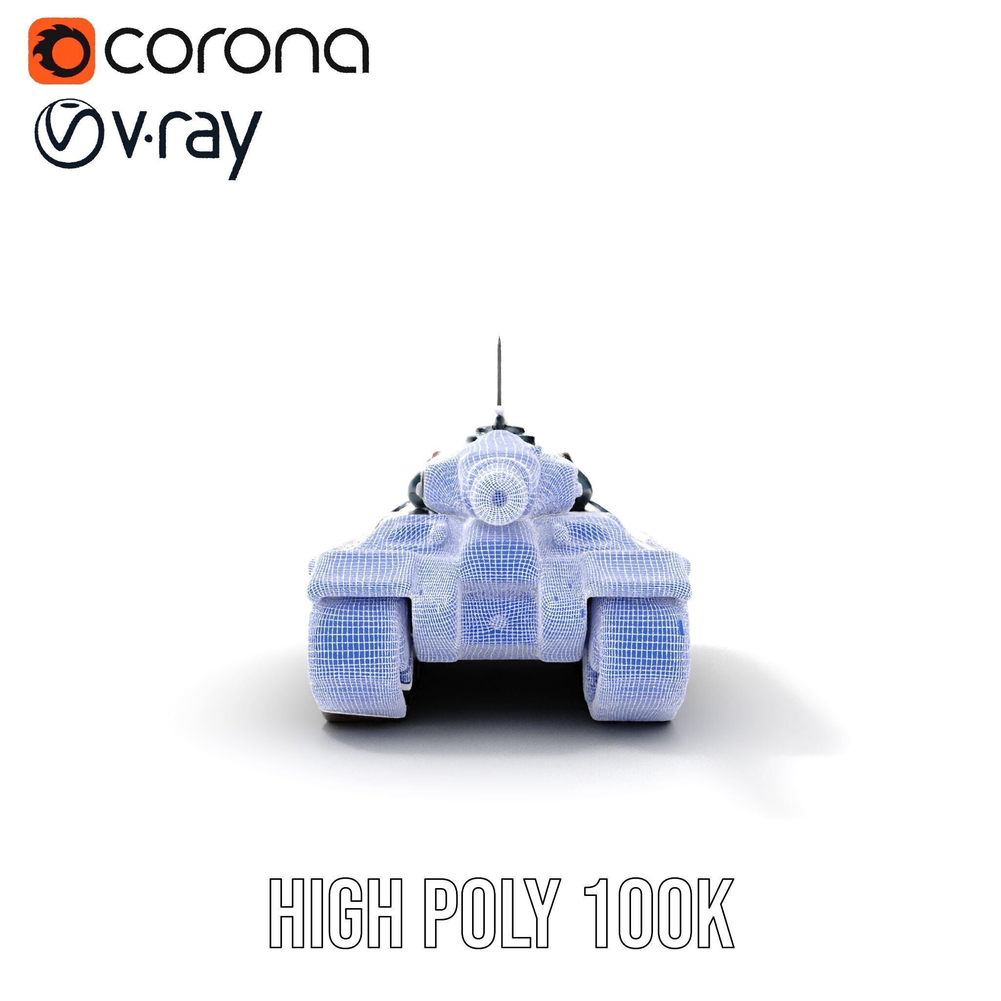 Colorful Futuristic Tank Model Pack Low-poly 3D model_33