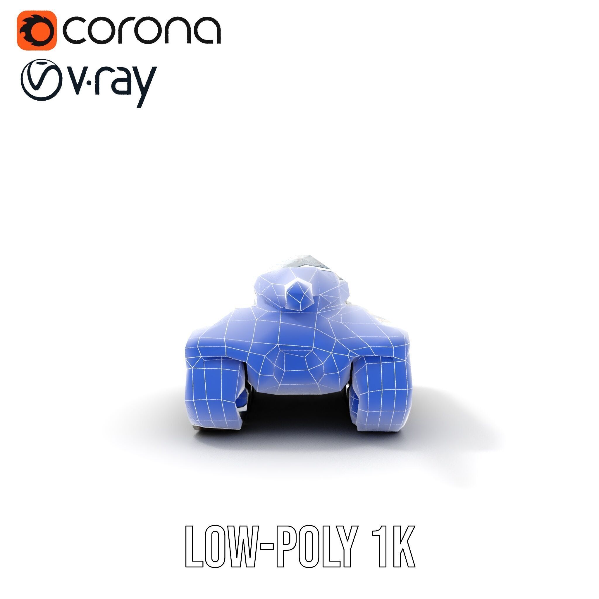 Colorful Futuristic Tank Model Pack Low-poly 3D model_32