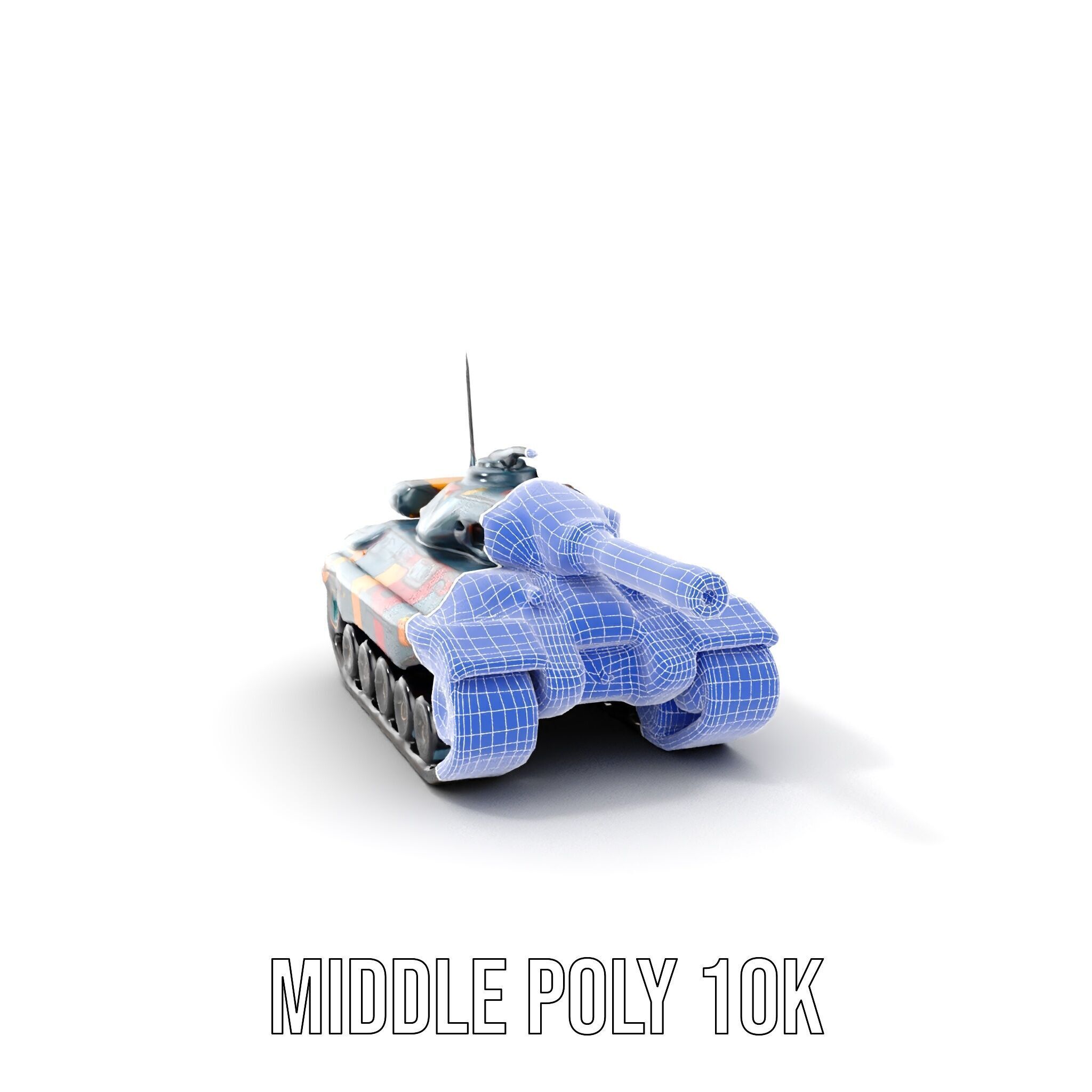 Colorful Futuristic Tank Model Pack Low-poly 3D model_21