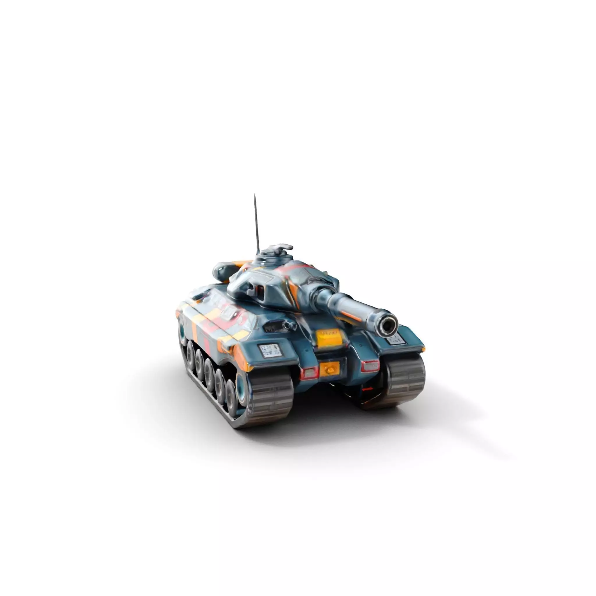 Colorful Futuristic Tank Model Pack Low-poly 3D model_0