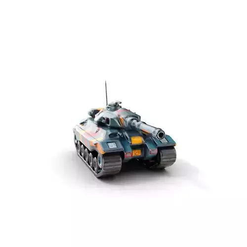Colorful Futuristic Tank Model Pack Low-poly 3D model
