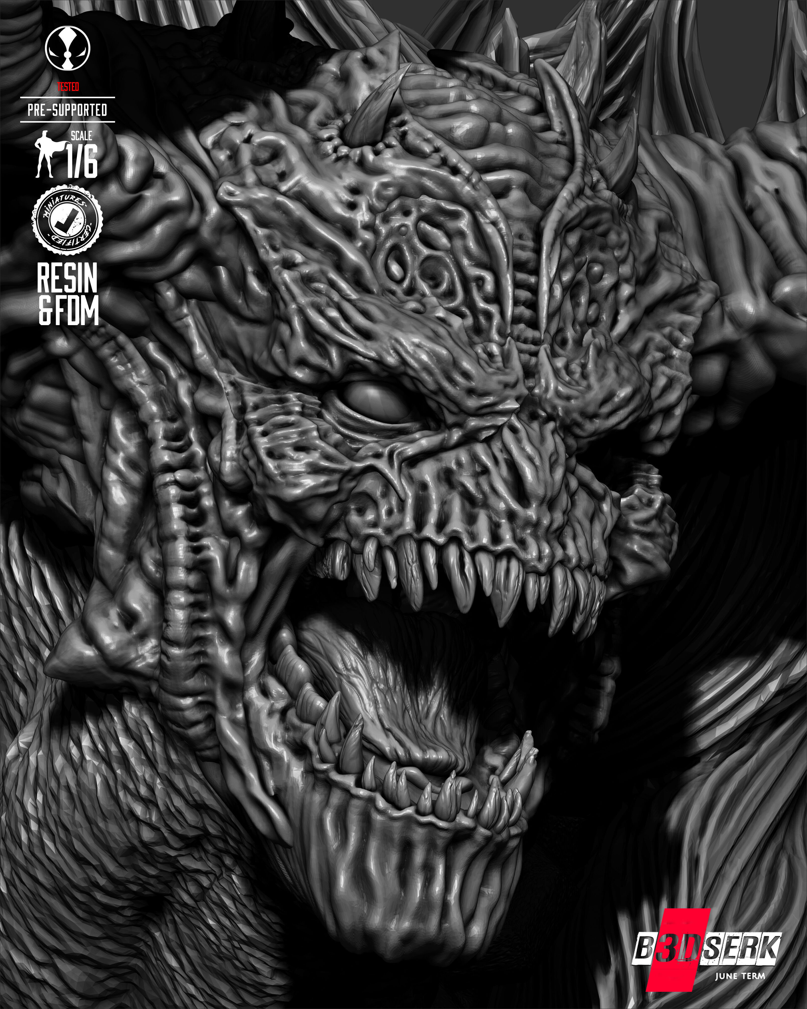 B3DSERK Omega Spawn Sculpture 3D print model_31