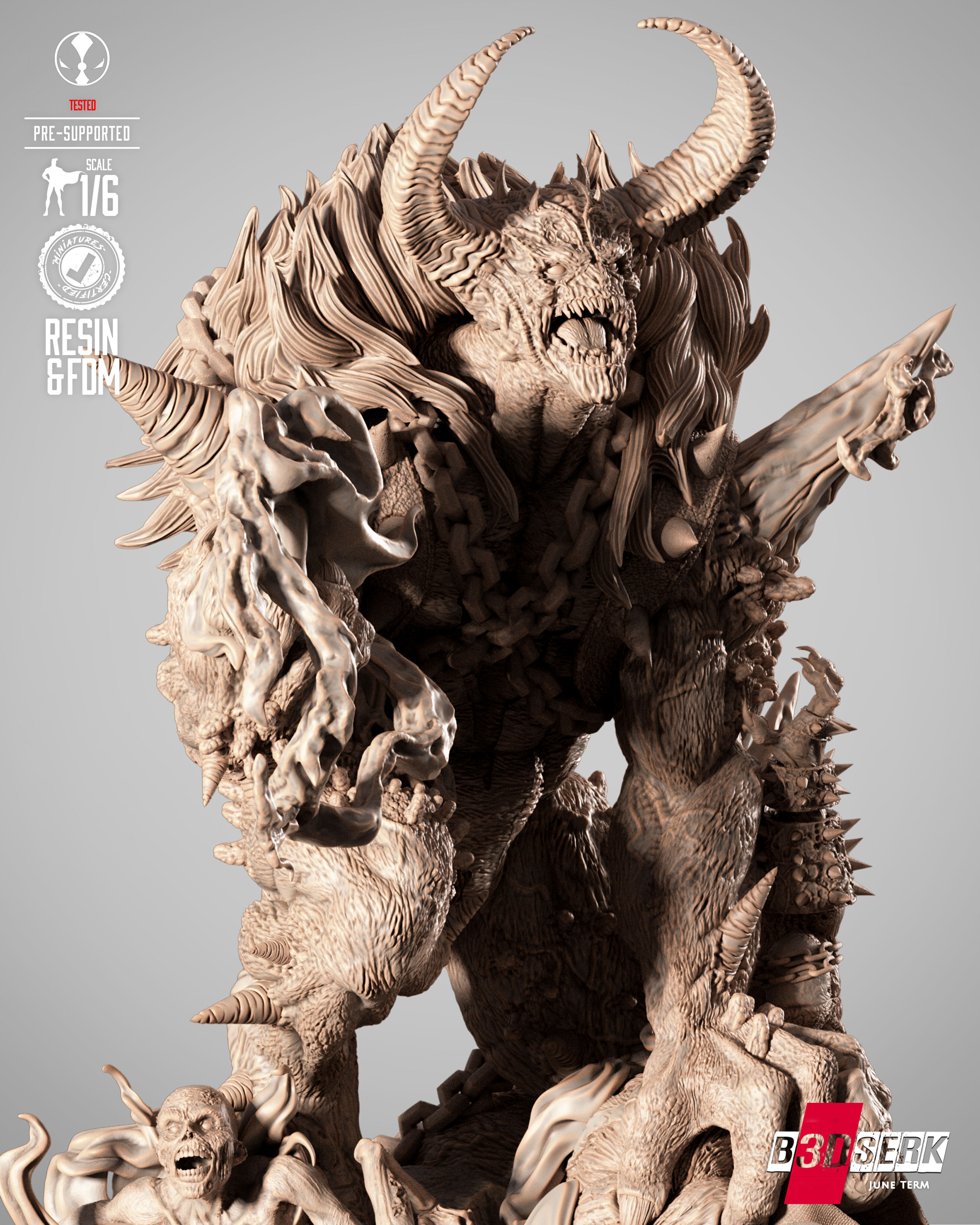 B3DSERK Omega Spawn Sculpture 3D print model_14