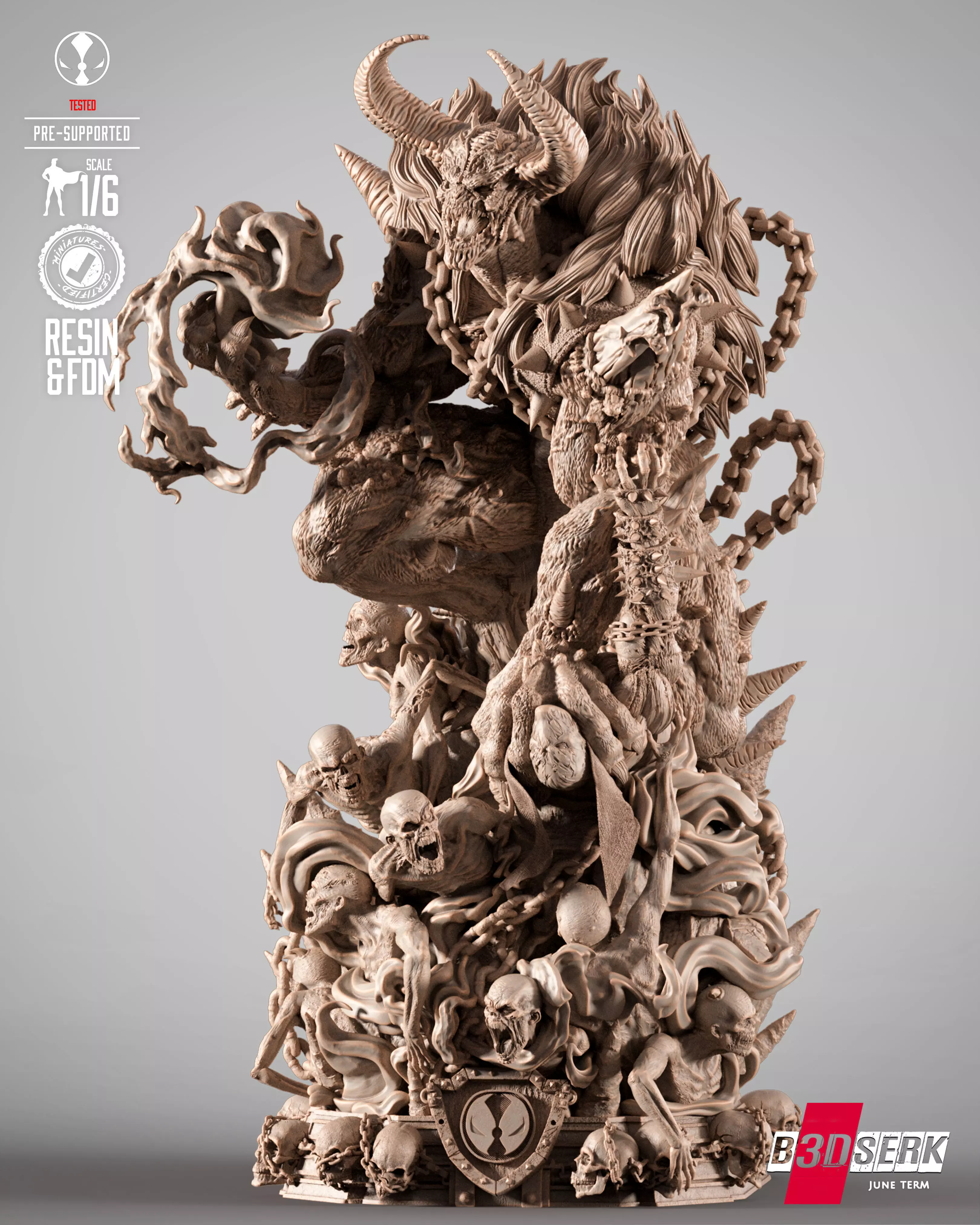 B3DSERK Omega Spawn Sculpture 3D print model_0