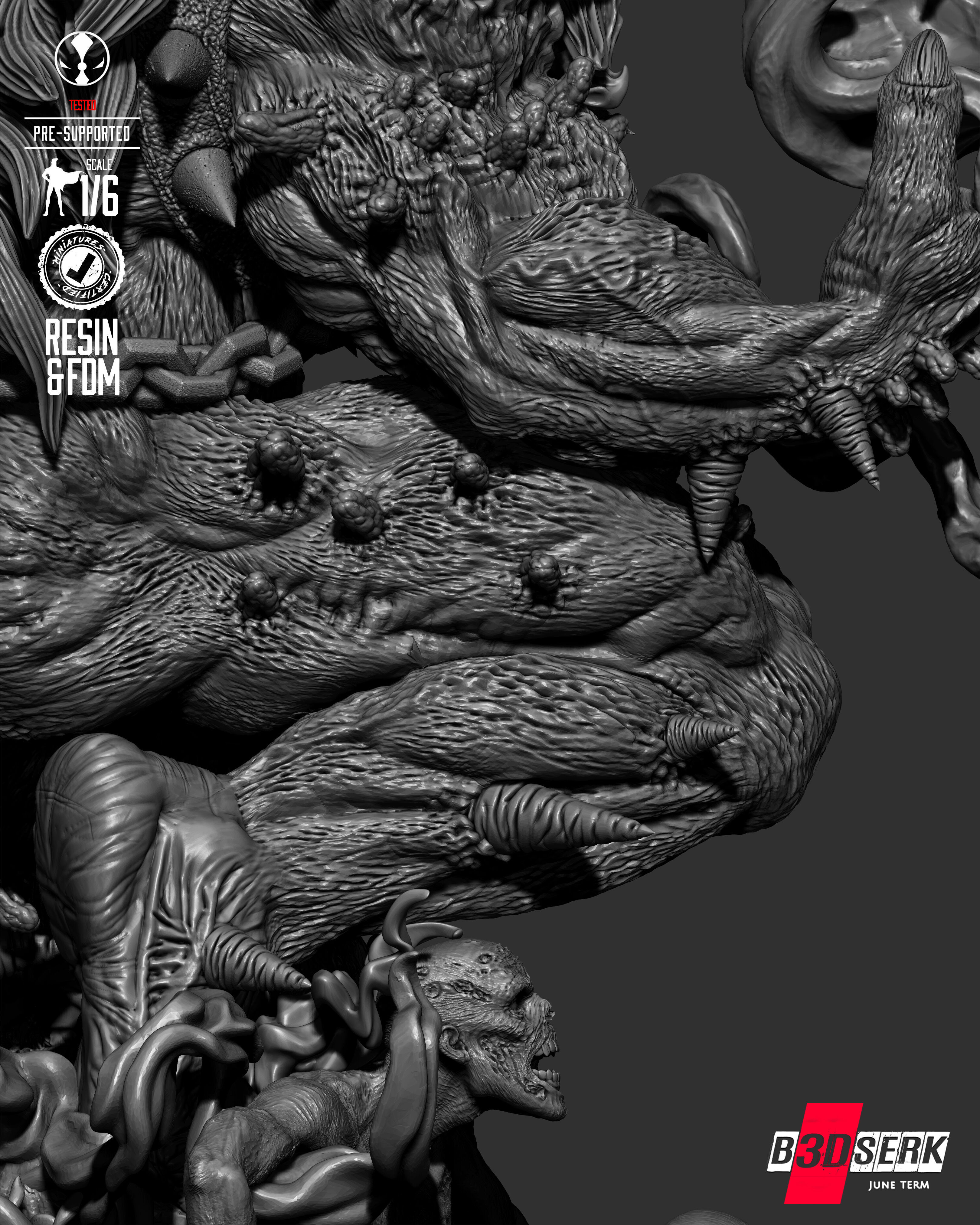 B3DSERK Omega Spawn Sculpture 3D print model_63