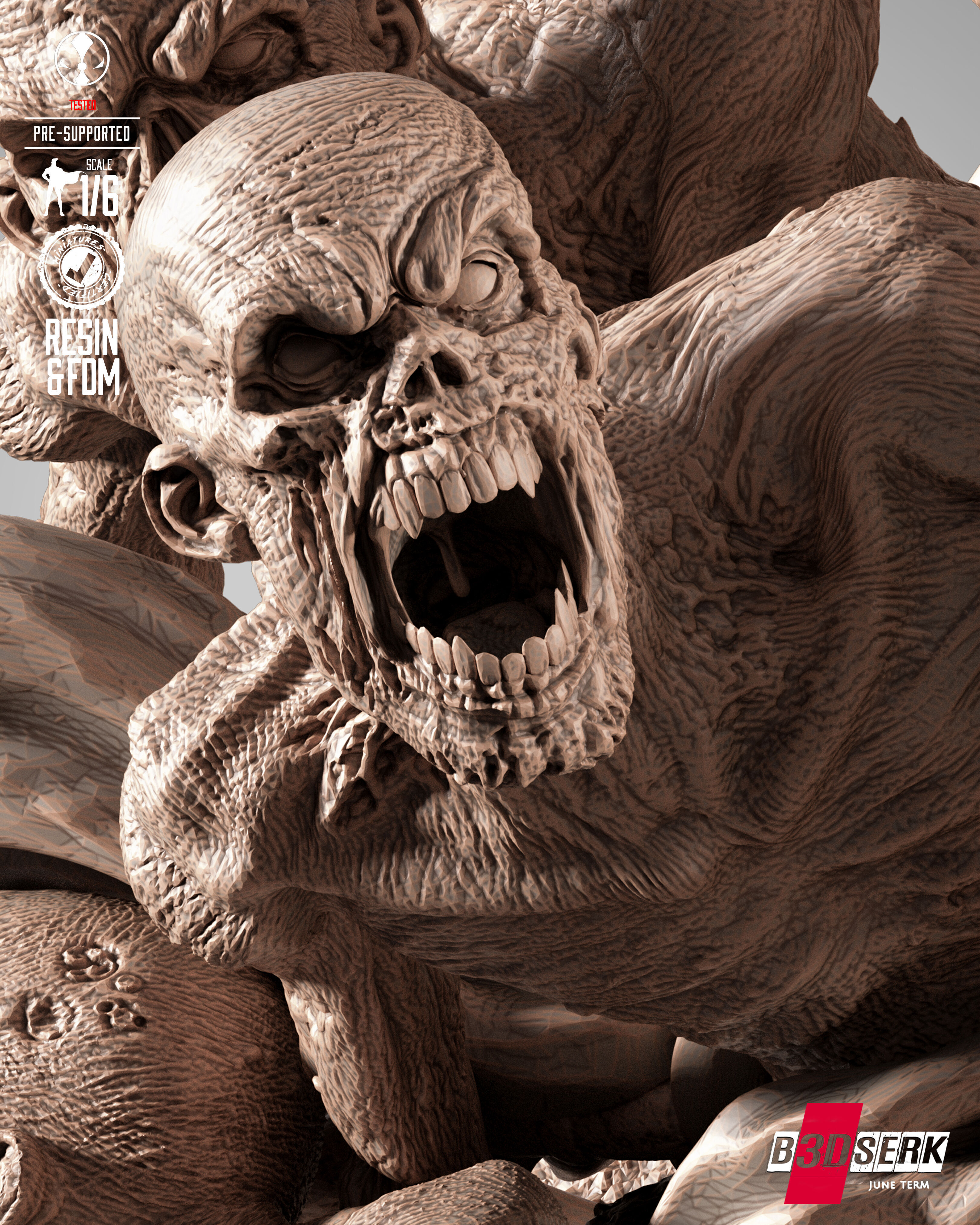 B3DSERK Omega Spawn Sculpture 3D print model_23