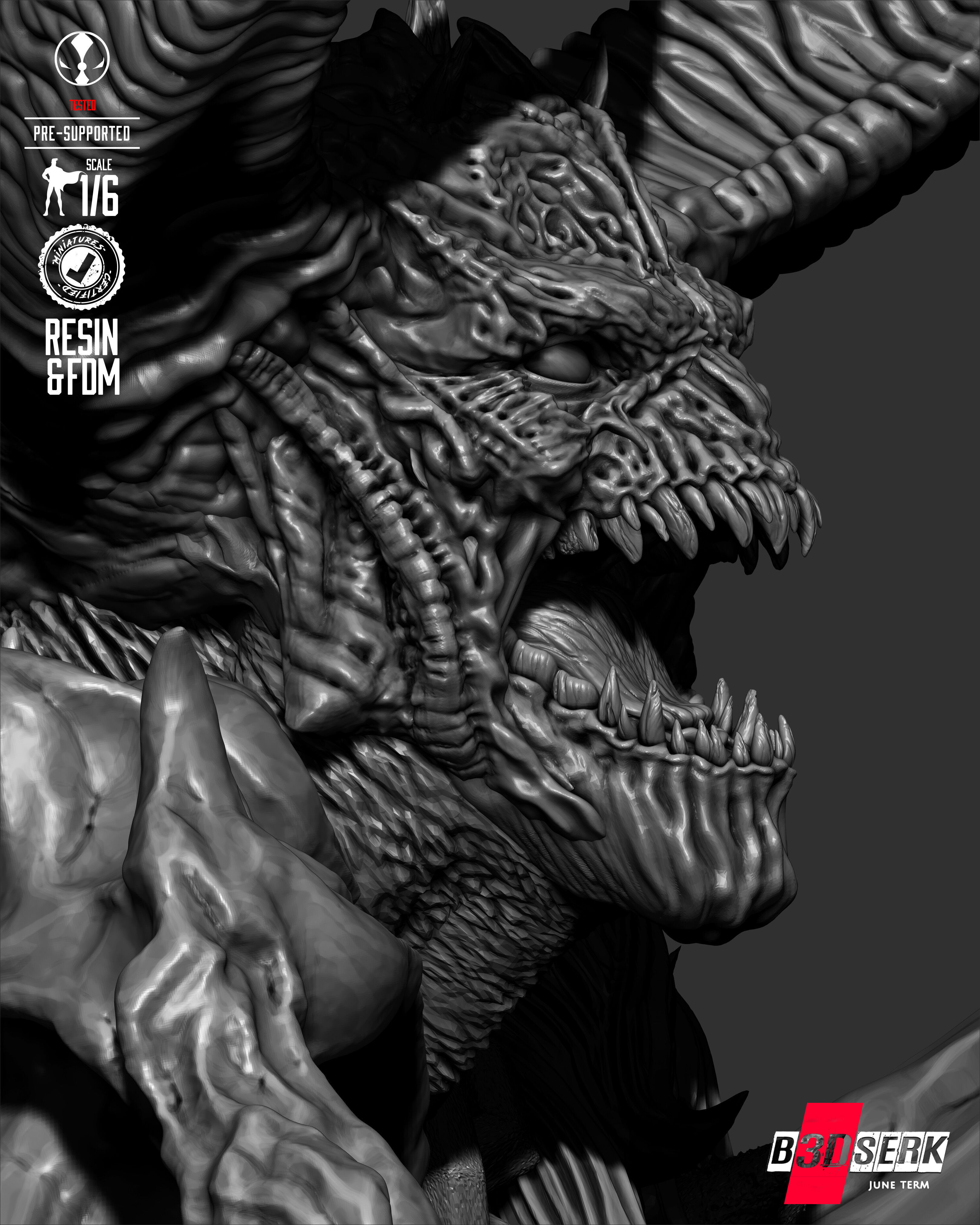 B3DSERK Omega Spawn Sculpture 3D print model_68