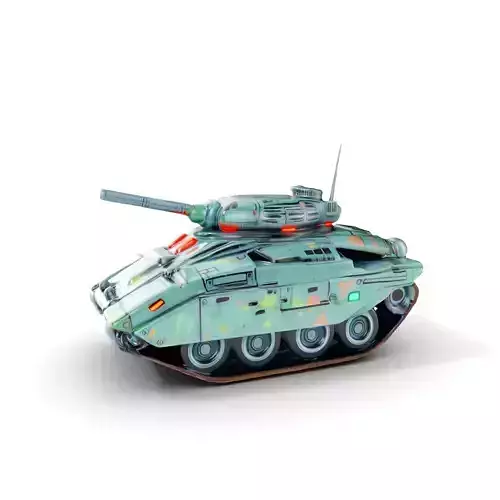 Futuristic Combat Tank Model Pack Low-poly 3D model