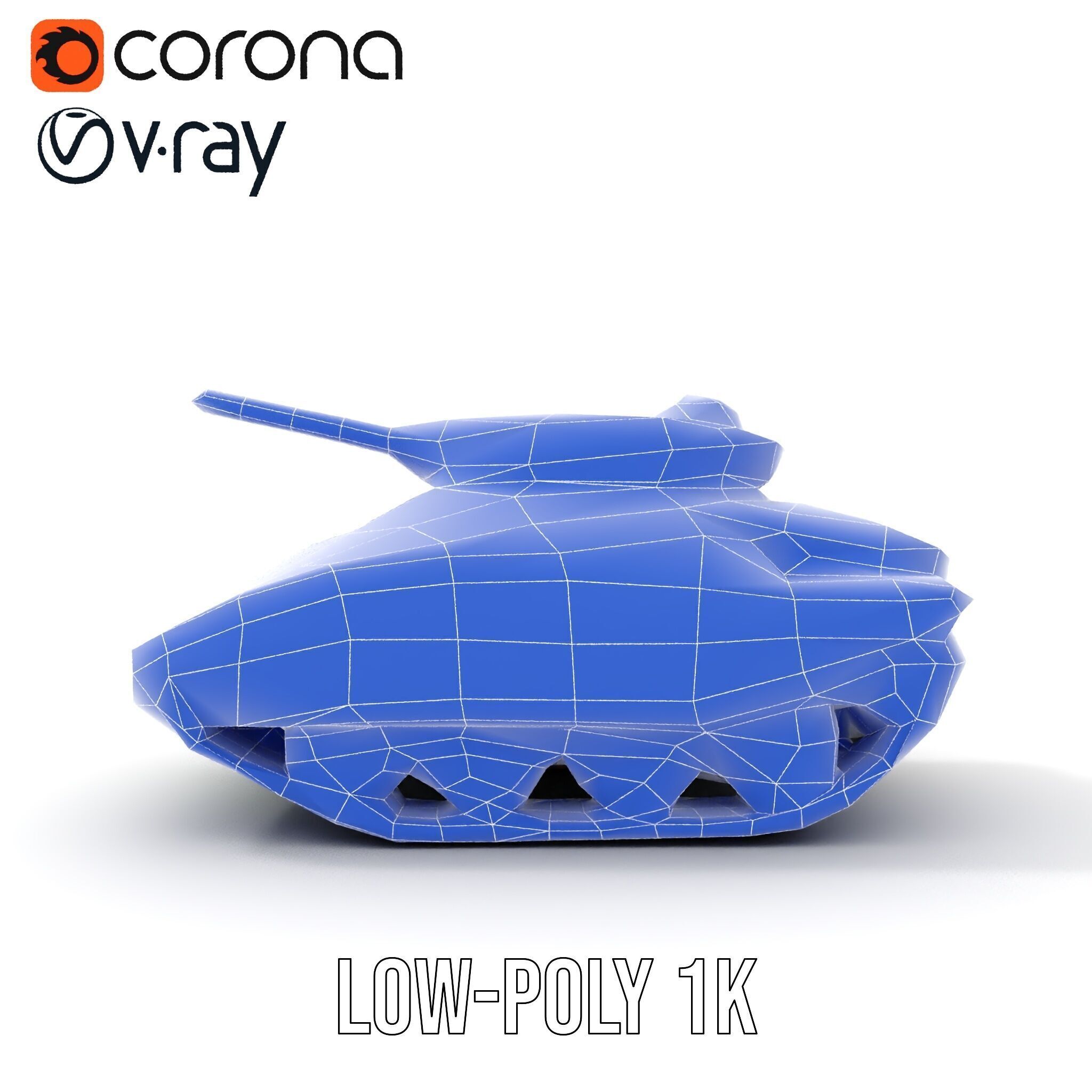 Futuristic Combat Tank Model Pack Low-poly 3D model_17