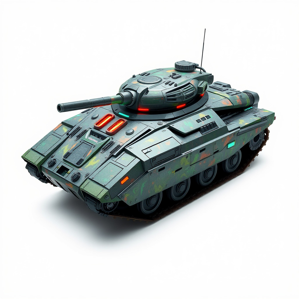 Futuristic Combat Tank Model Pack Low-poly 3D model_3