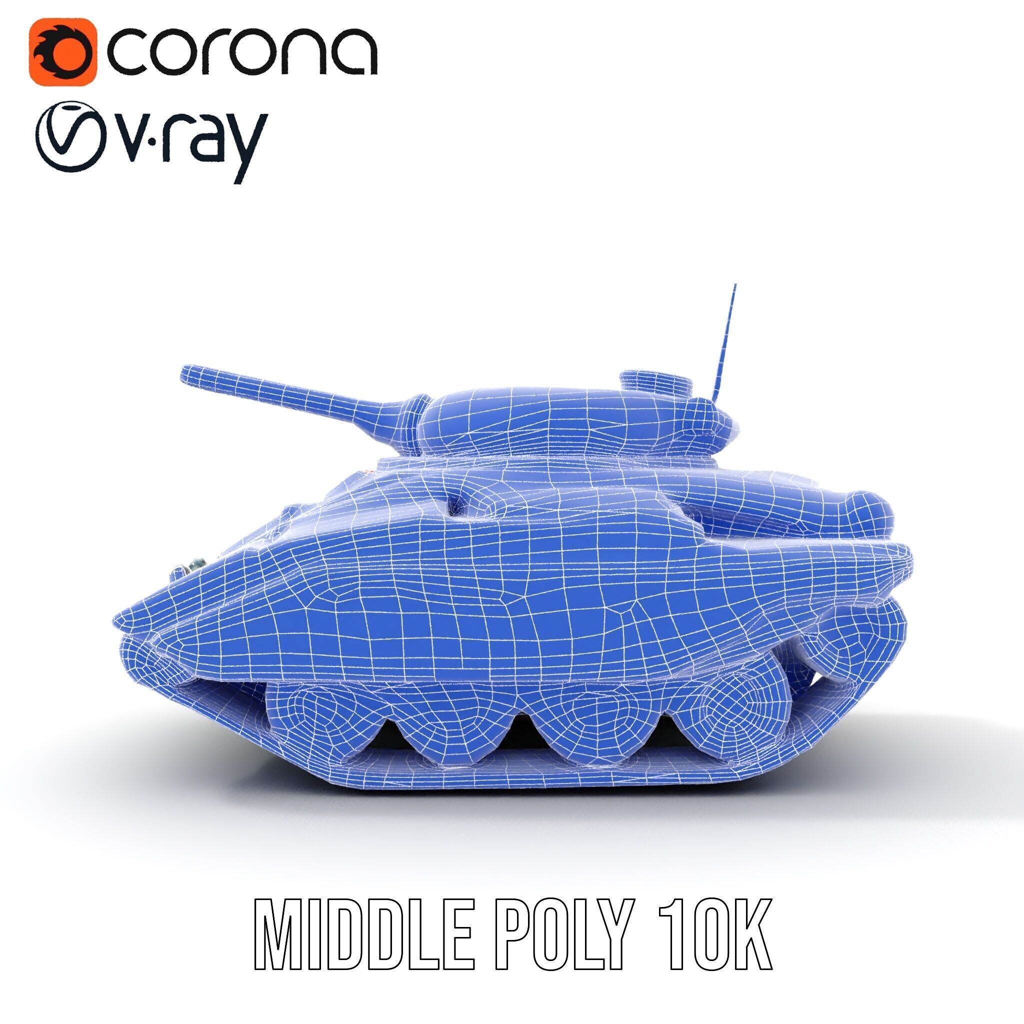 Futuristic Combat Tank Model Pack Low-poly 3D model_26