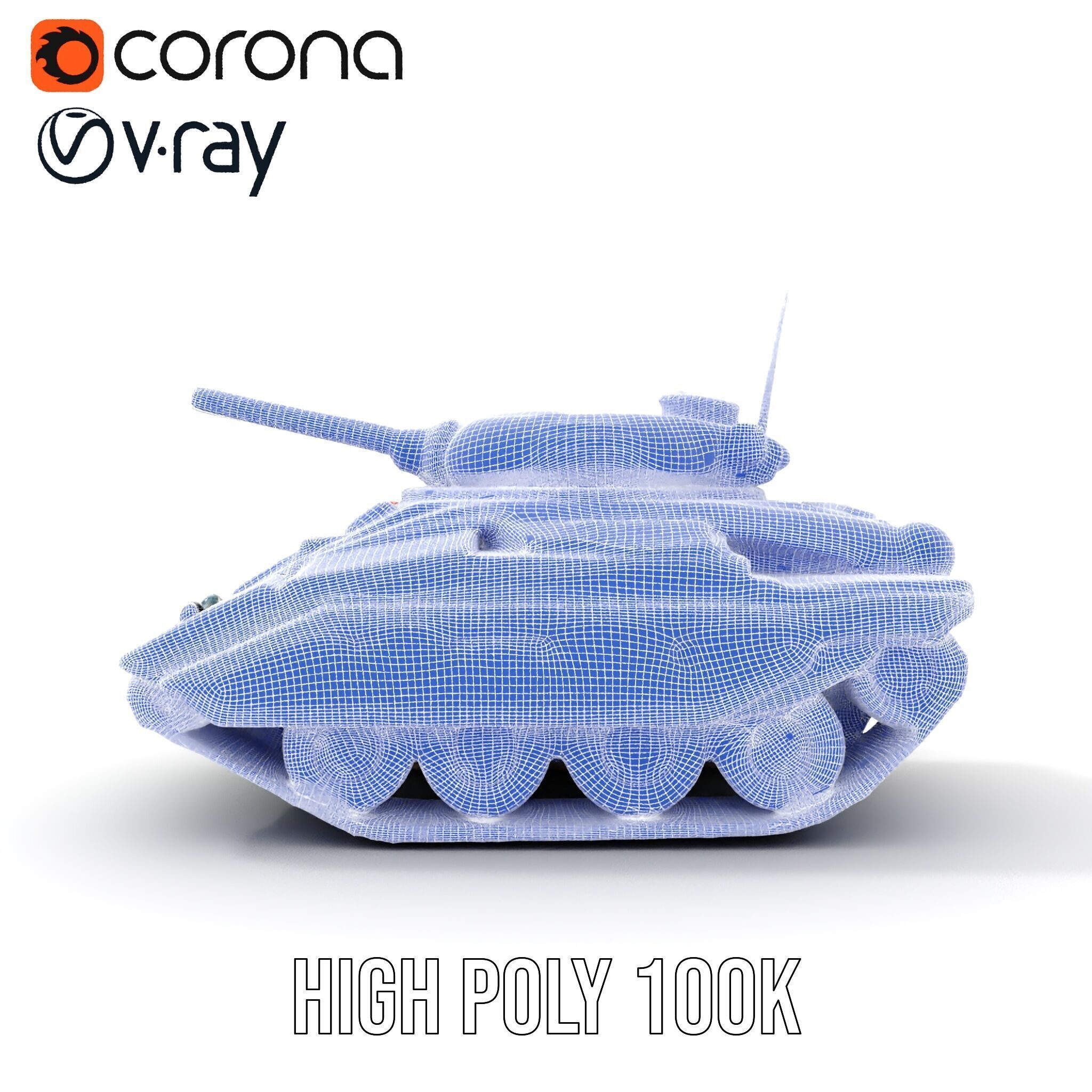 Futuristic Combat Tank Model Pack Low-poly 3D model_30