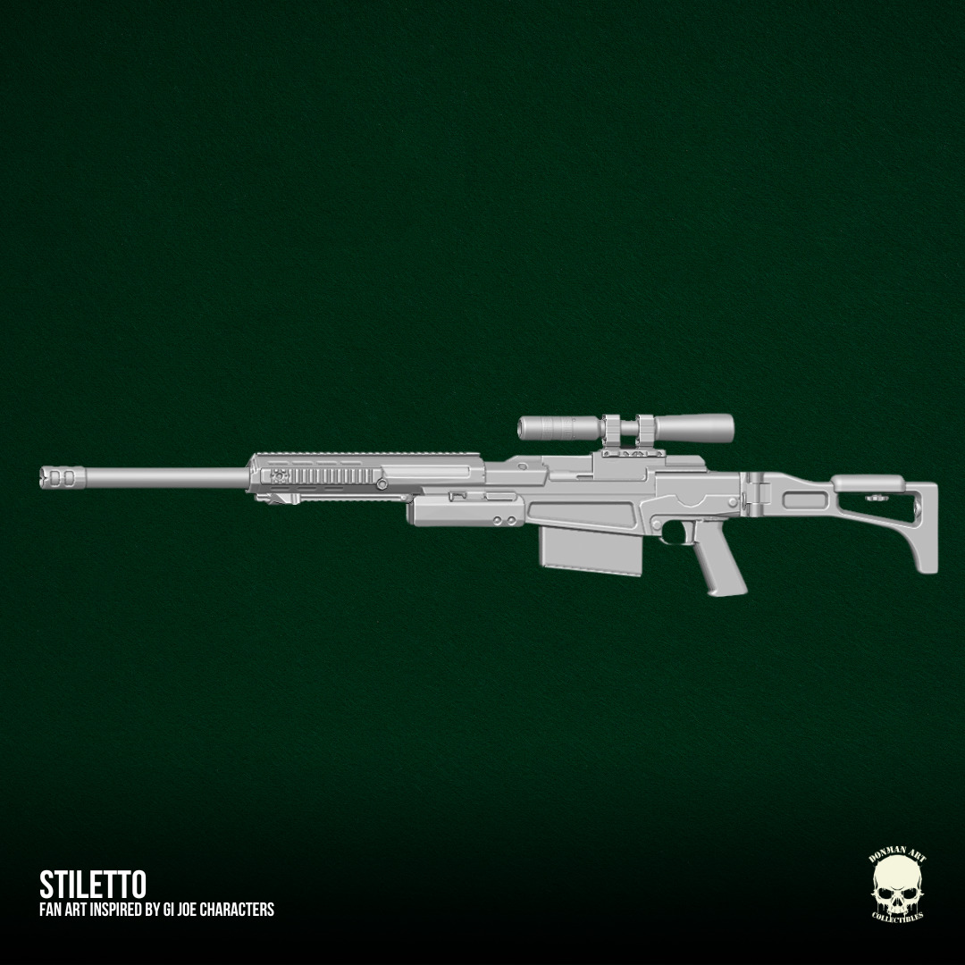 Stiletto GI Joe Fan Art STL Files For Action Figures 3D print model_20