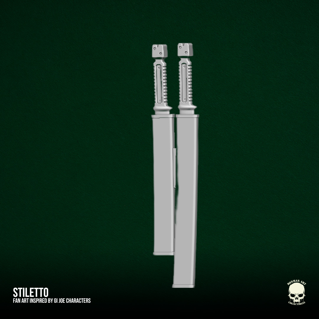 Stiletto GI Joe Fan Art STL Files For Action Figures 3D print model_8