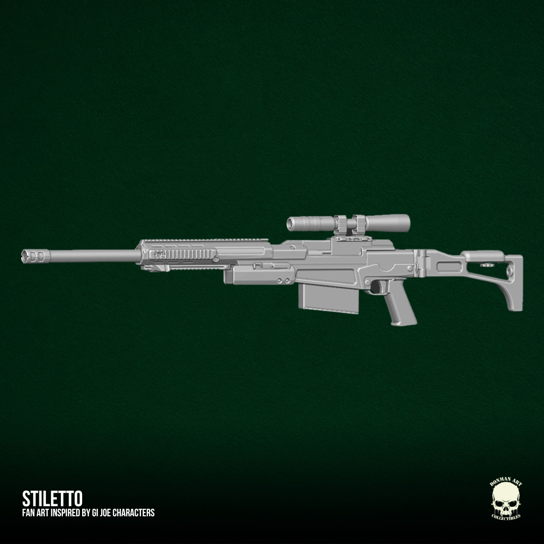Stiletto GI Joe Fan Art STL Files For Action Figures 3D print model_32