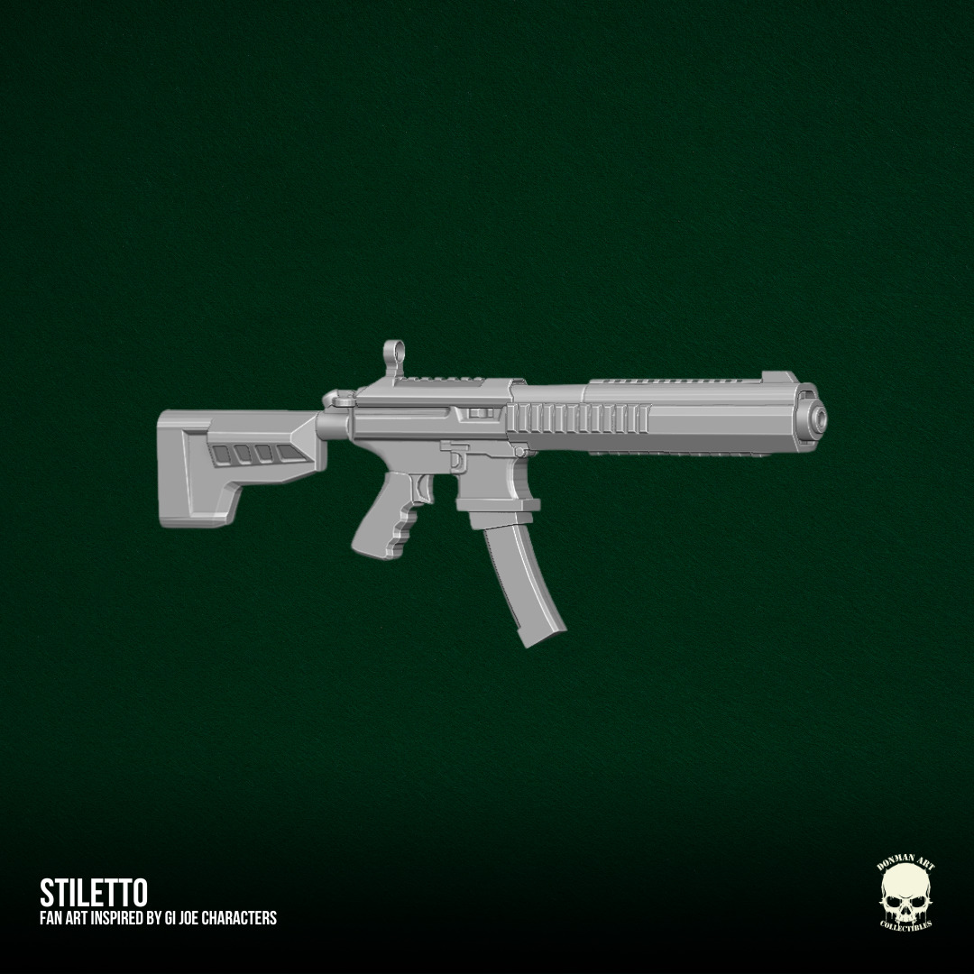 Stiletto GI Joe Fan Art STL Files For Action Figures 3D print model_5
