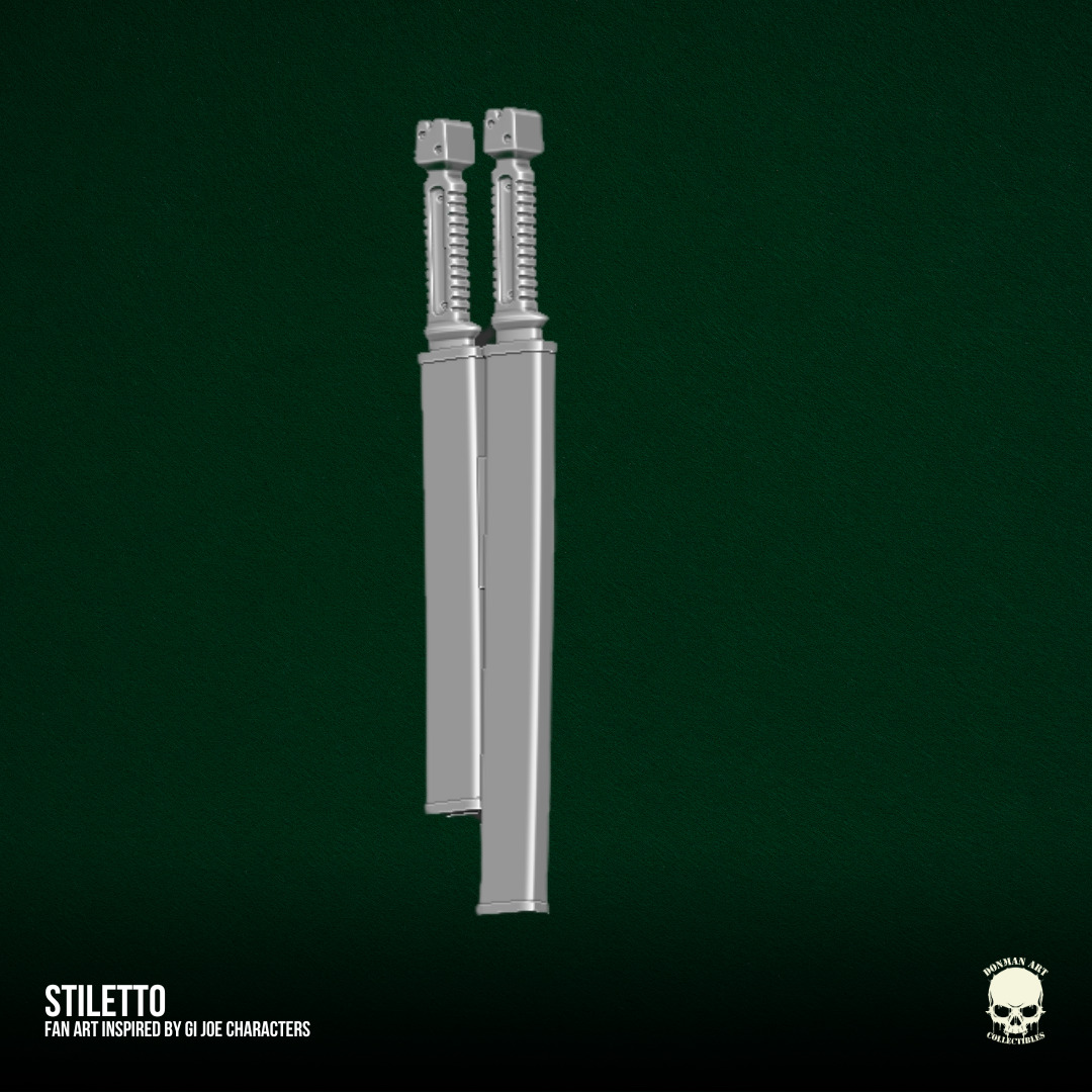 Stiletto GI Joe Fan Art STL Files For Action Figures 3D print model_22
