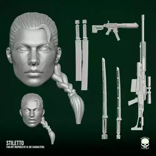 Stiletto GI Joe Fan Art STL Files For Action Figures