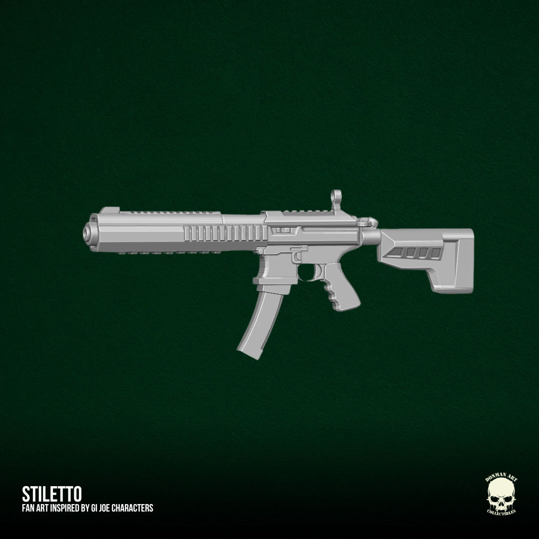 Stiletto GI Joe Fan Art STL Files For Action Figures 3D print model_21