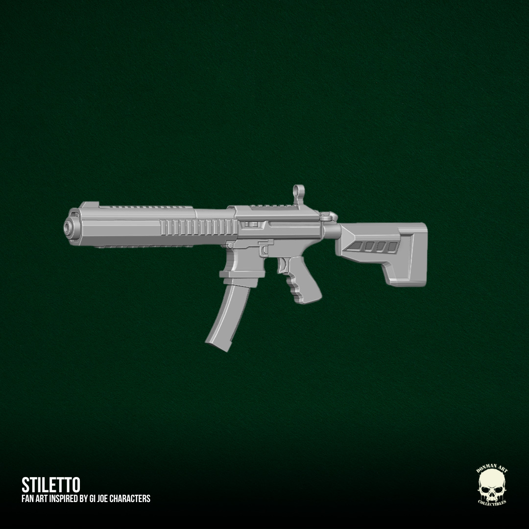 Stiletto GI Joe Fan Art STL Files For Action Figures 3D print model_9