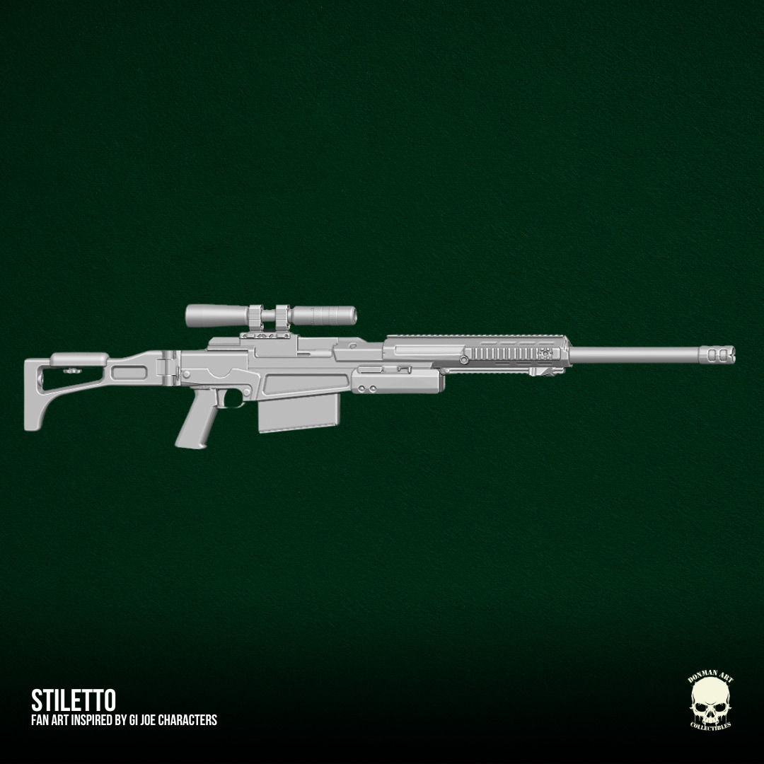 Stiletto GI Joe Fan Art STL Files For Action Figures 3D print model_26