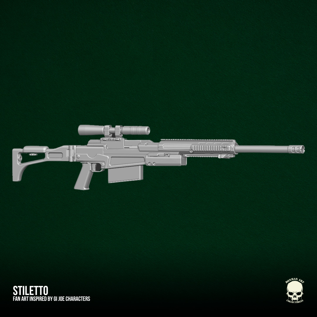 Stiletto GI Joe Fan Art STL Files For Action Figures 3D print model_4