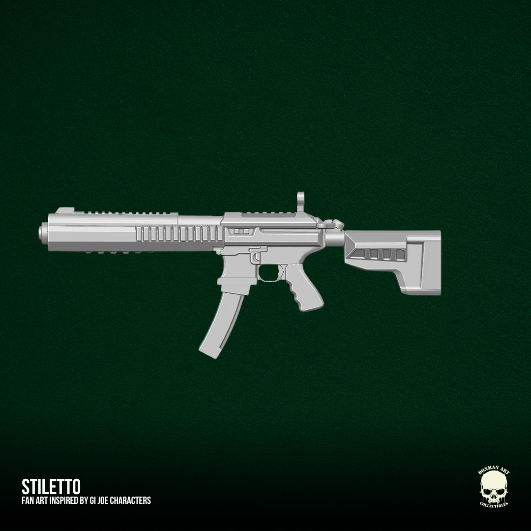 Stiletto GI Joe Fan Art STL Files For Action Figures 3D print model_33