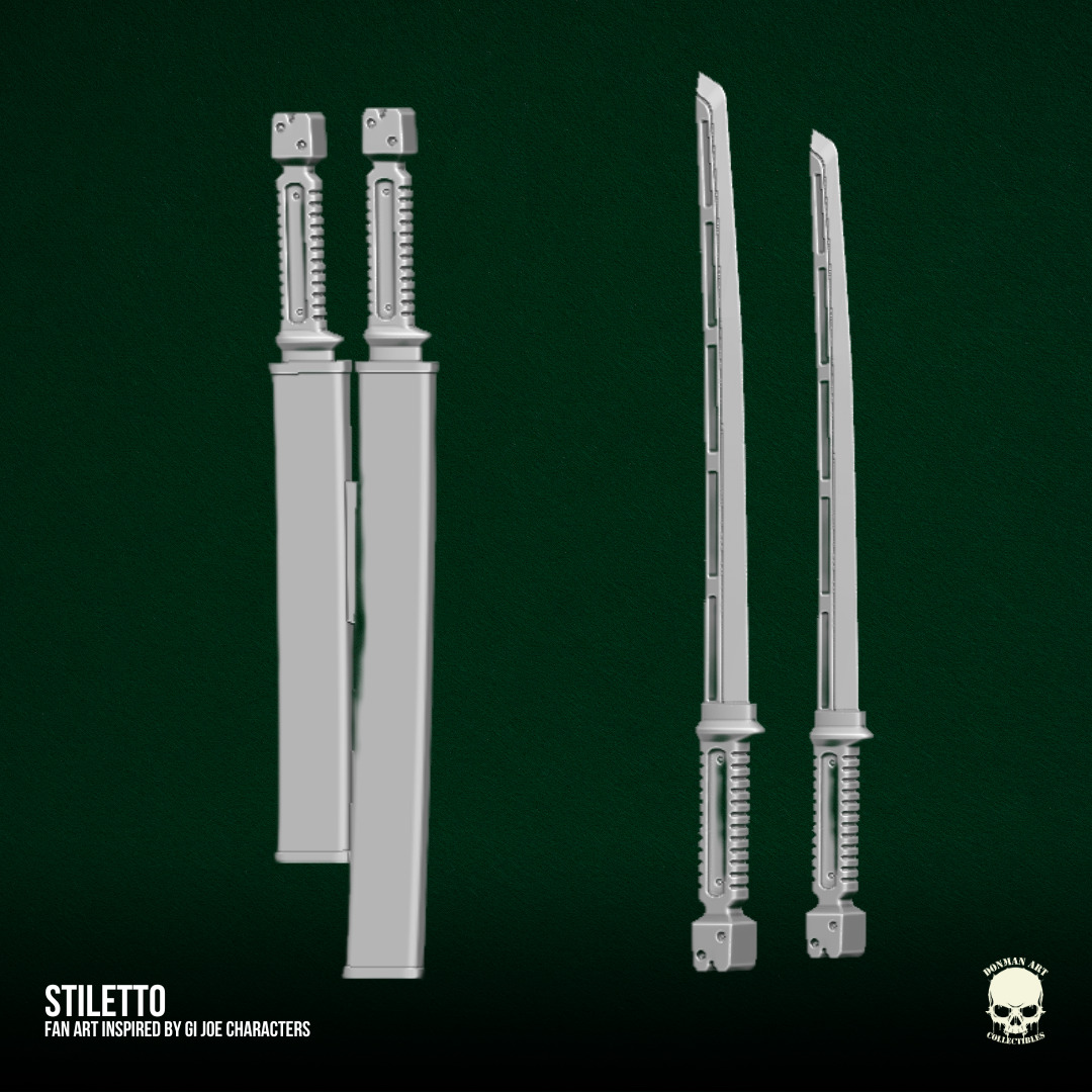 Stiletto GI Joe Fan Art STL Files For Action Figures 3D print model_17