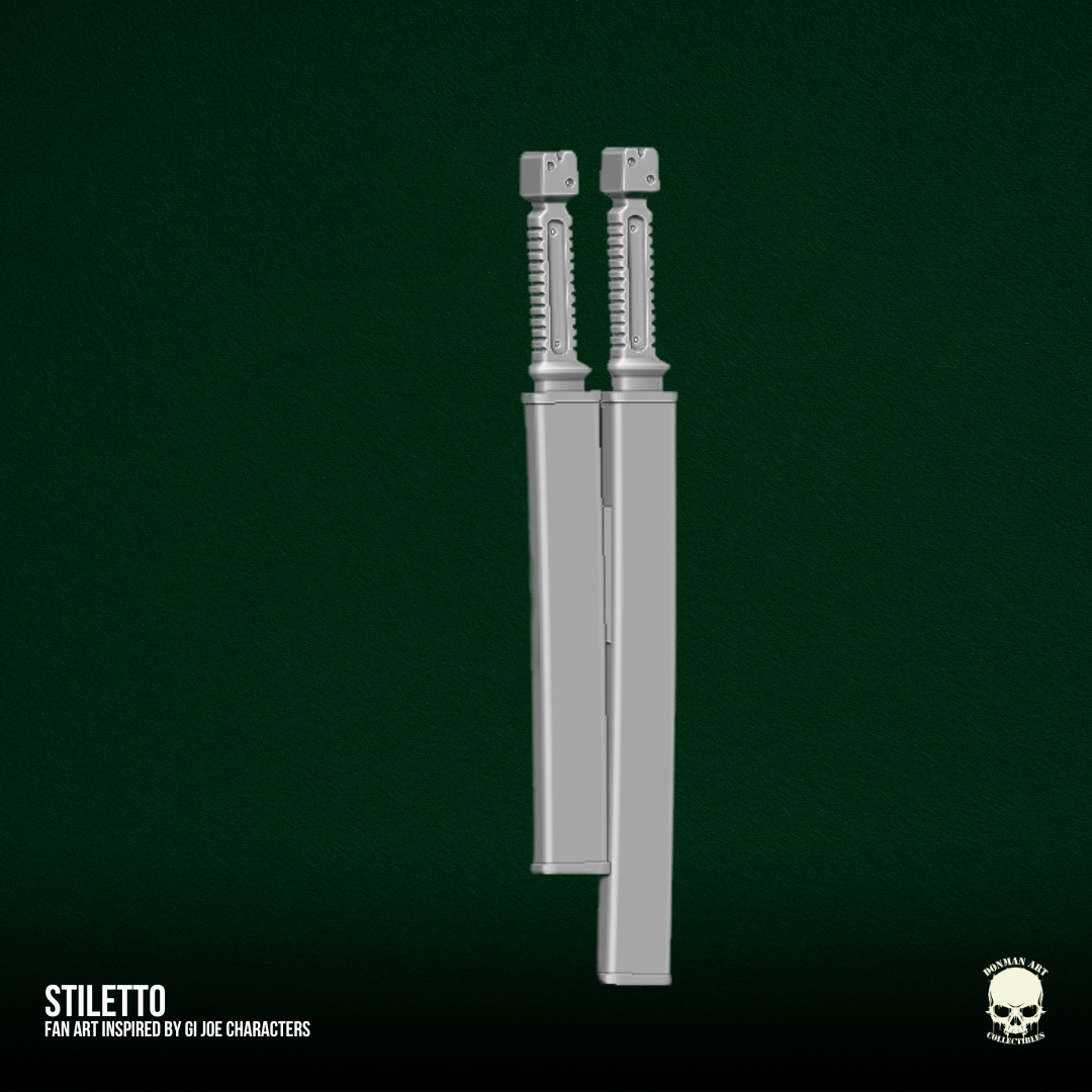 Stiletto GI Joe Fan Art STL Files For Action Figures 3D print model_14