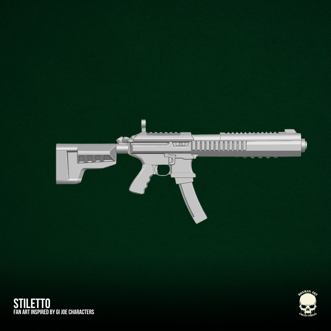 Stiletto GI Joe Fan Art STL Files For Action Figures 3D print model_27