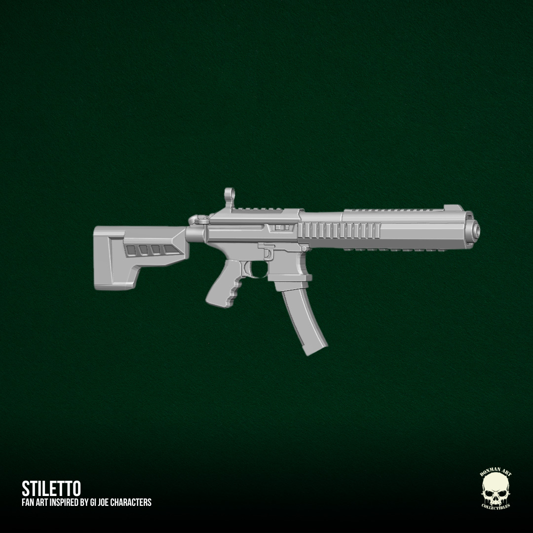Stiletto GI Joe Fan Art STL Files For Action Figures 3D print model_16