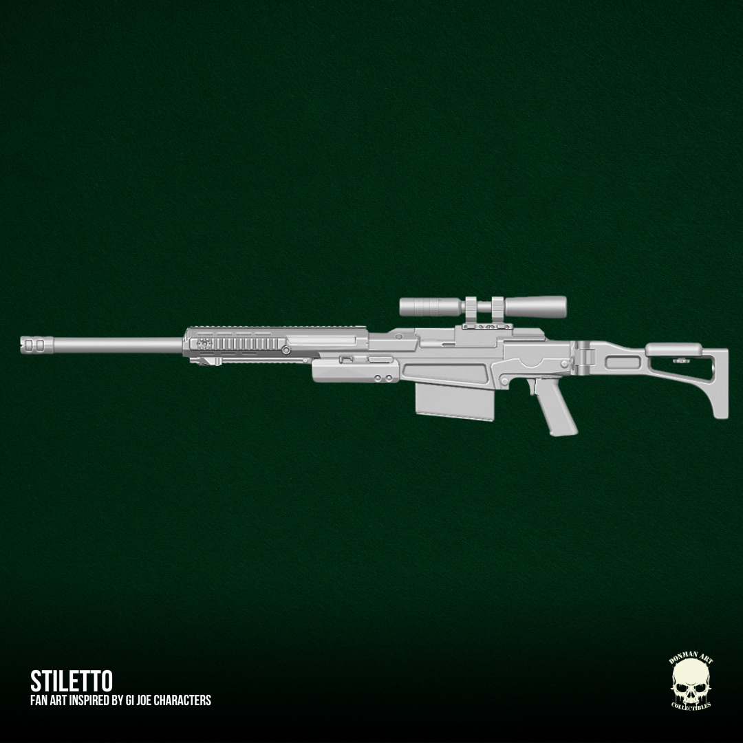 Stiletto GI Joe Fan Art STL Files For Action Figures 3D print model_15