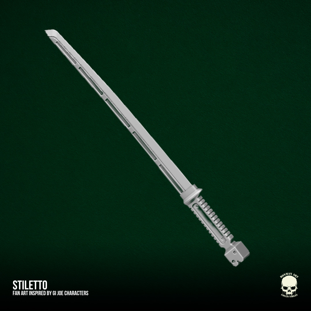 Stiletto GI Joe Fan Art STL Files For Action Figures 3D print model_11