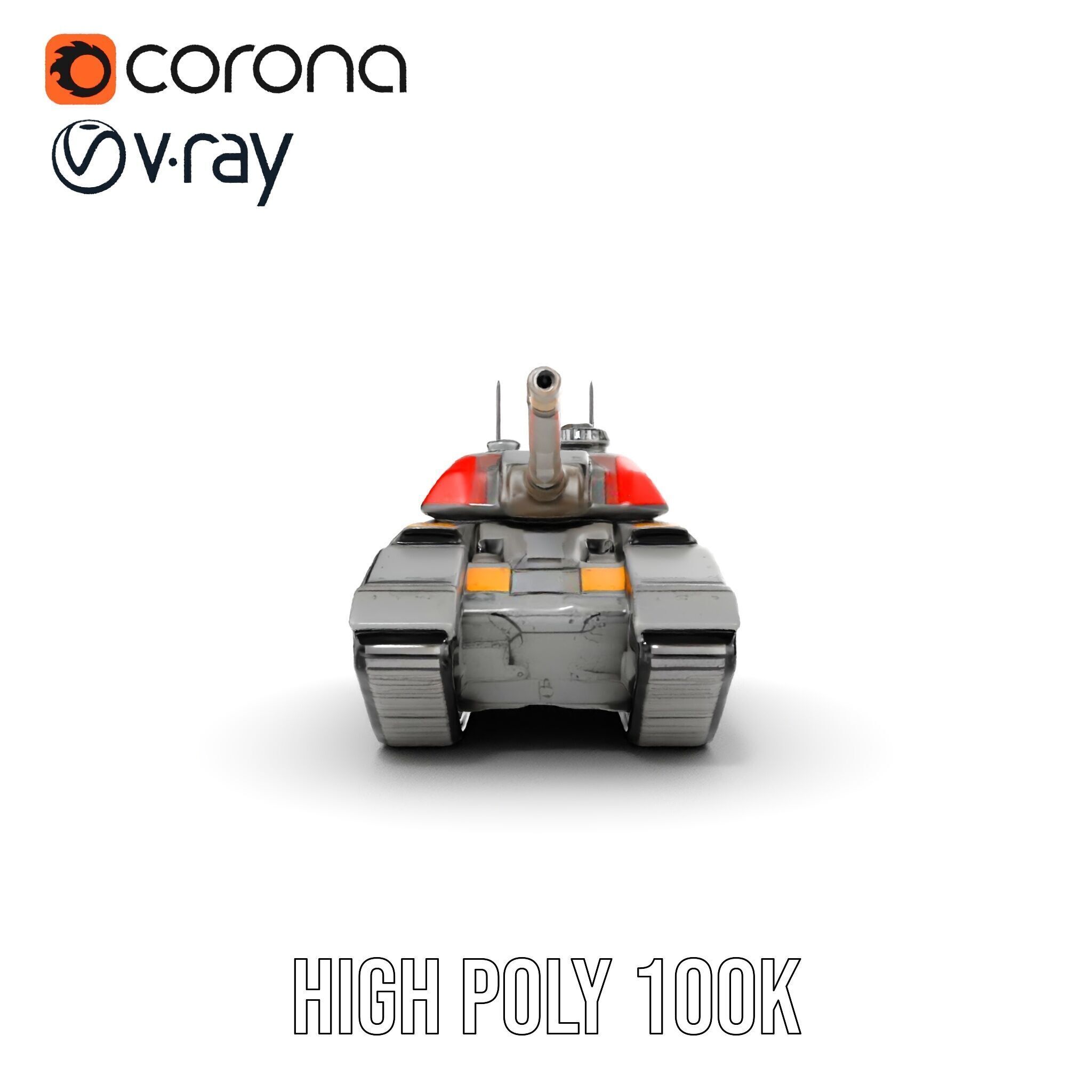 Futuristic Tank D Model Pack Low-poly 3D model_38