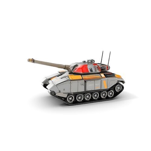 Futuristic Tank D Model Pack Low-poly 3D model
