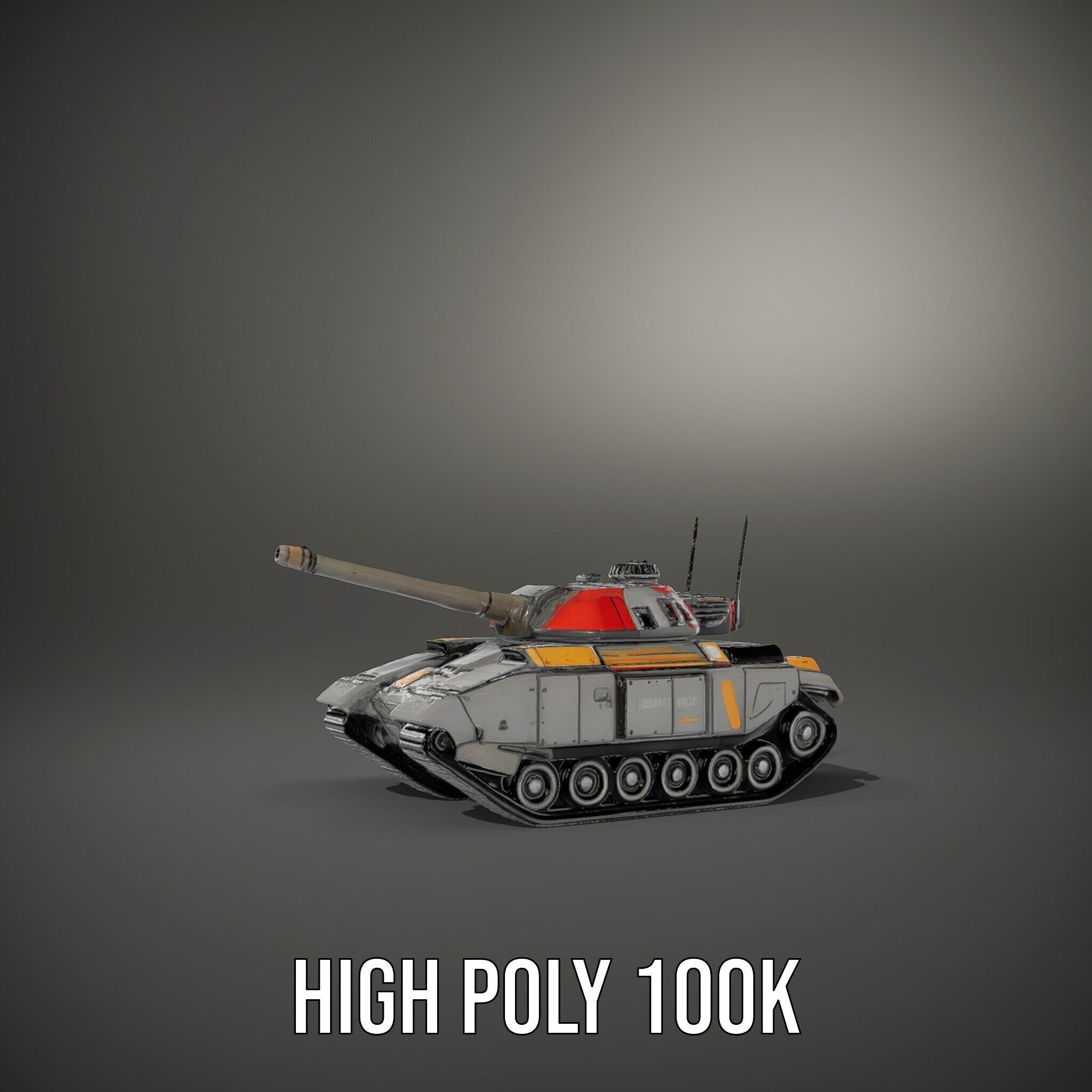Futuristic Tank D Model Pack Low-poly 3D model_15