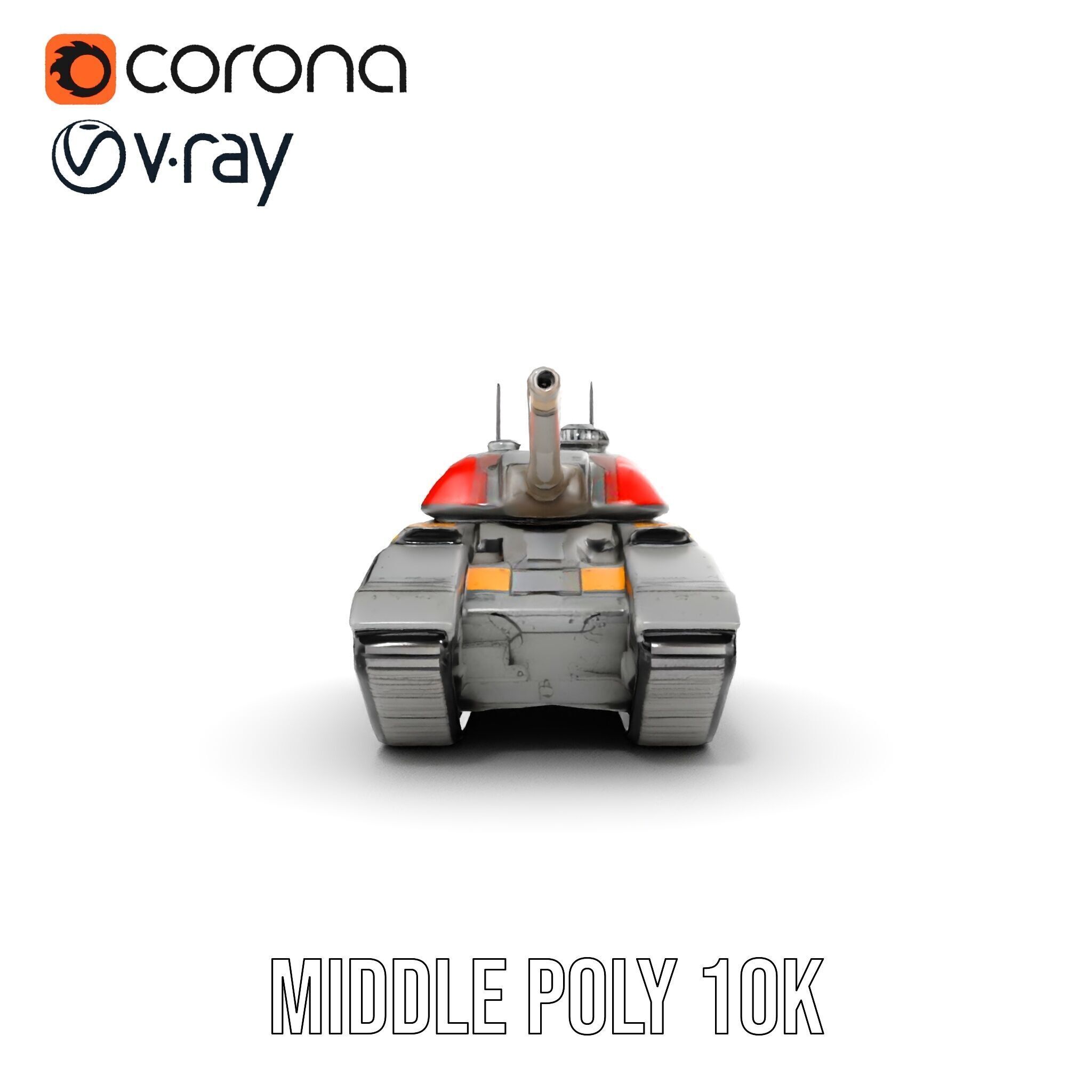 Futuristic Tank D Model Pack Low-poly 3D model_10