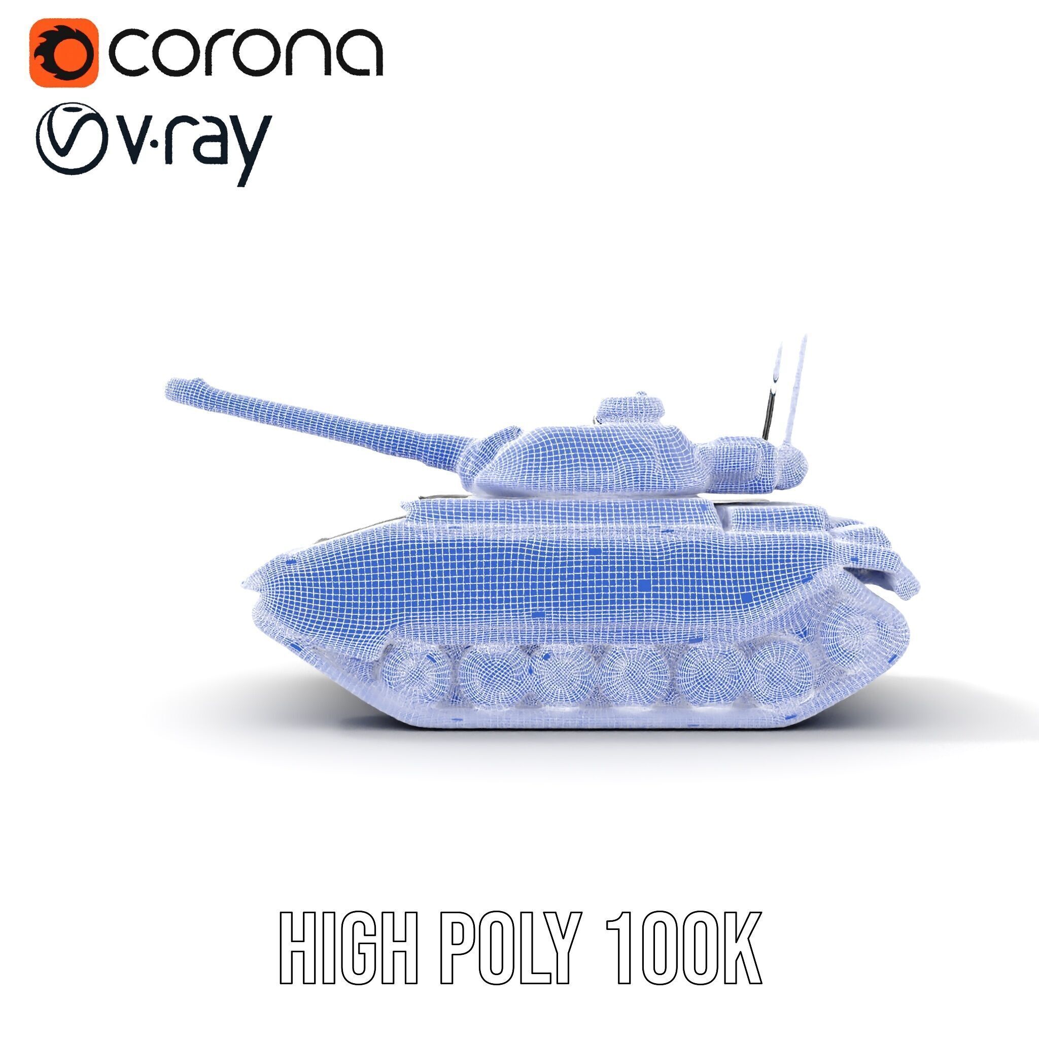 Futuristic Tank D Model Pack Low-poly 3D model_34