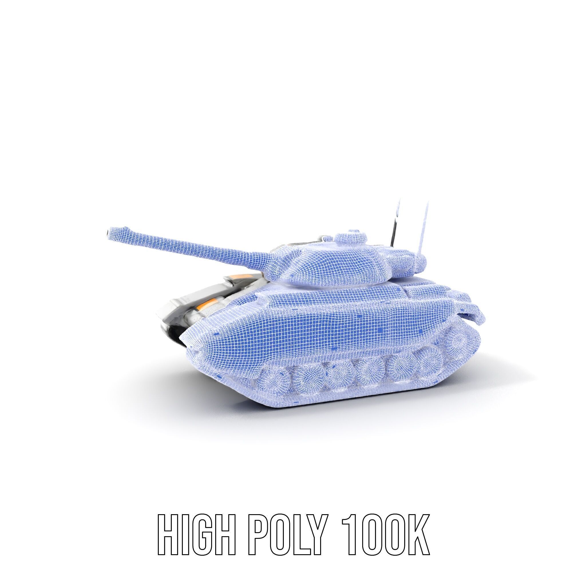 Futuristic Tank D Model Pack Low-poly 3D model_5