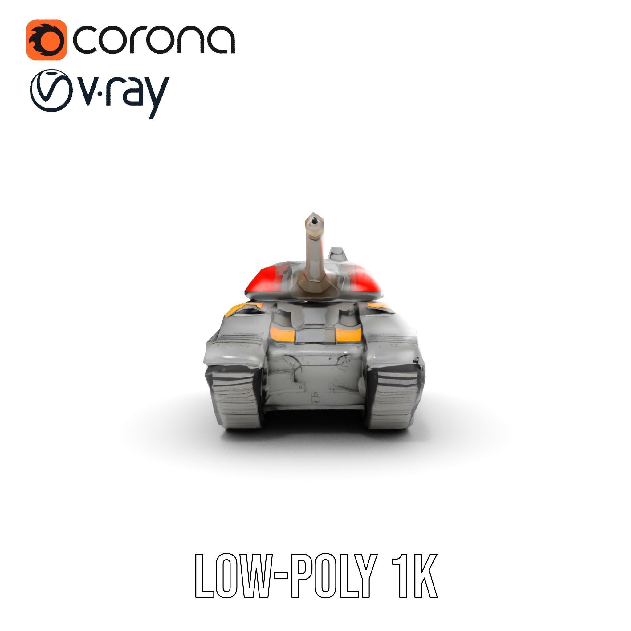 Futuristic Tank D Model Pack Low-poly 3D model_19