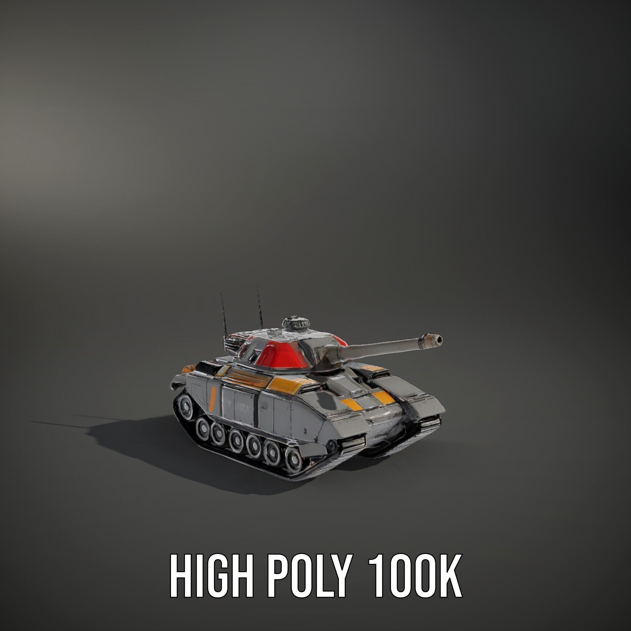 Futuristic Tank D Model Pack Low-poly 3D model_12