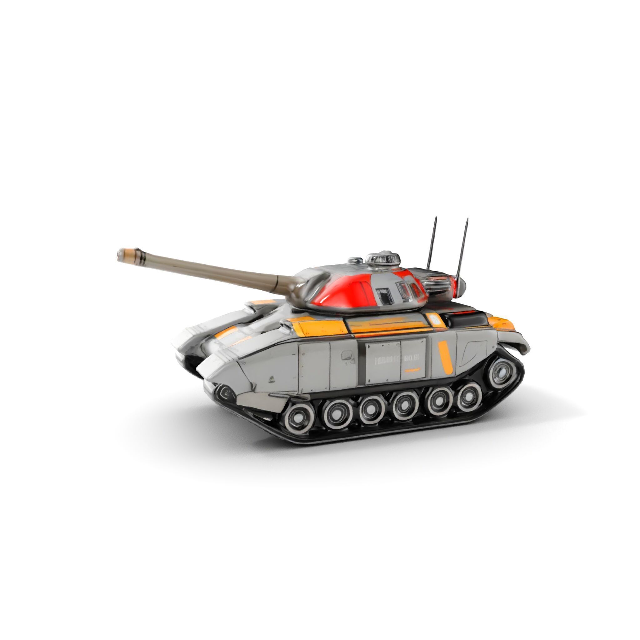 Futuristic Tank D Model Pack Low-poly 3D model_7