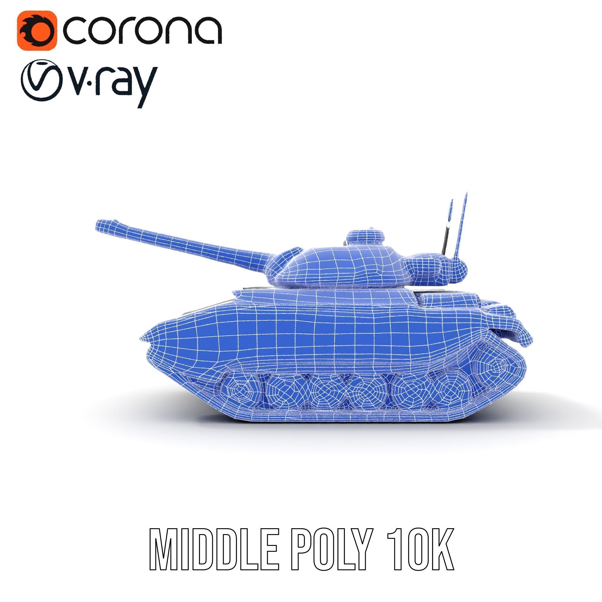 Futuristic Tank D Model Pack Low-poly 3D model_29